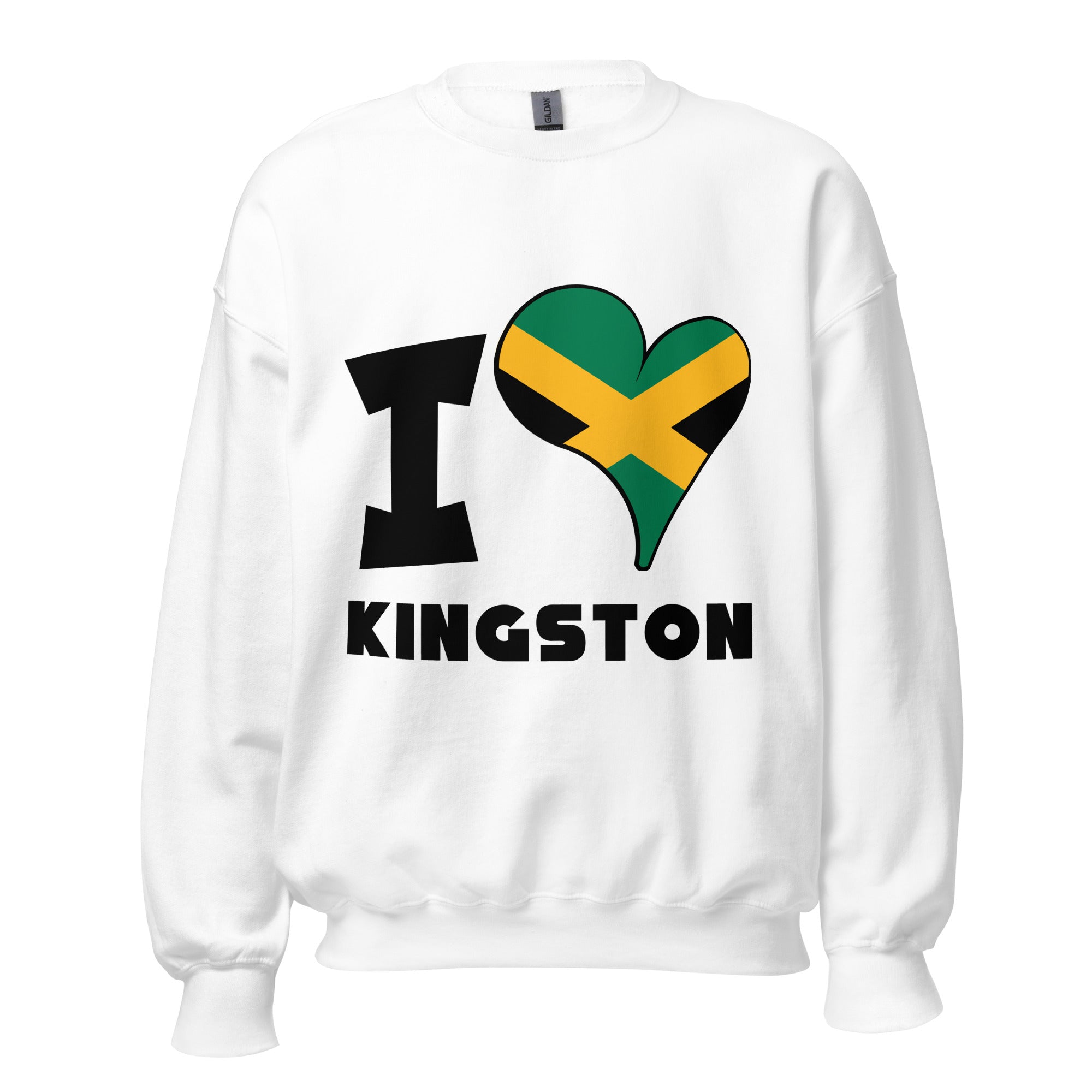 Unisex Sweatshirt - I Love Kingston Flag