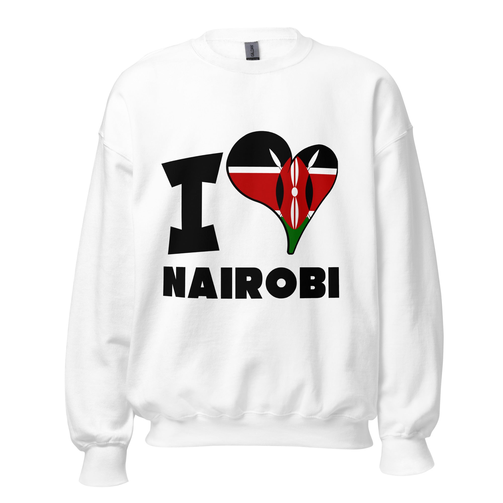 Unisex Sweatshirt - I Love Nairobi Flag