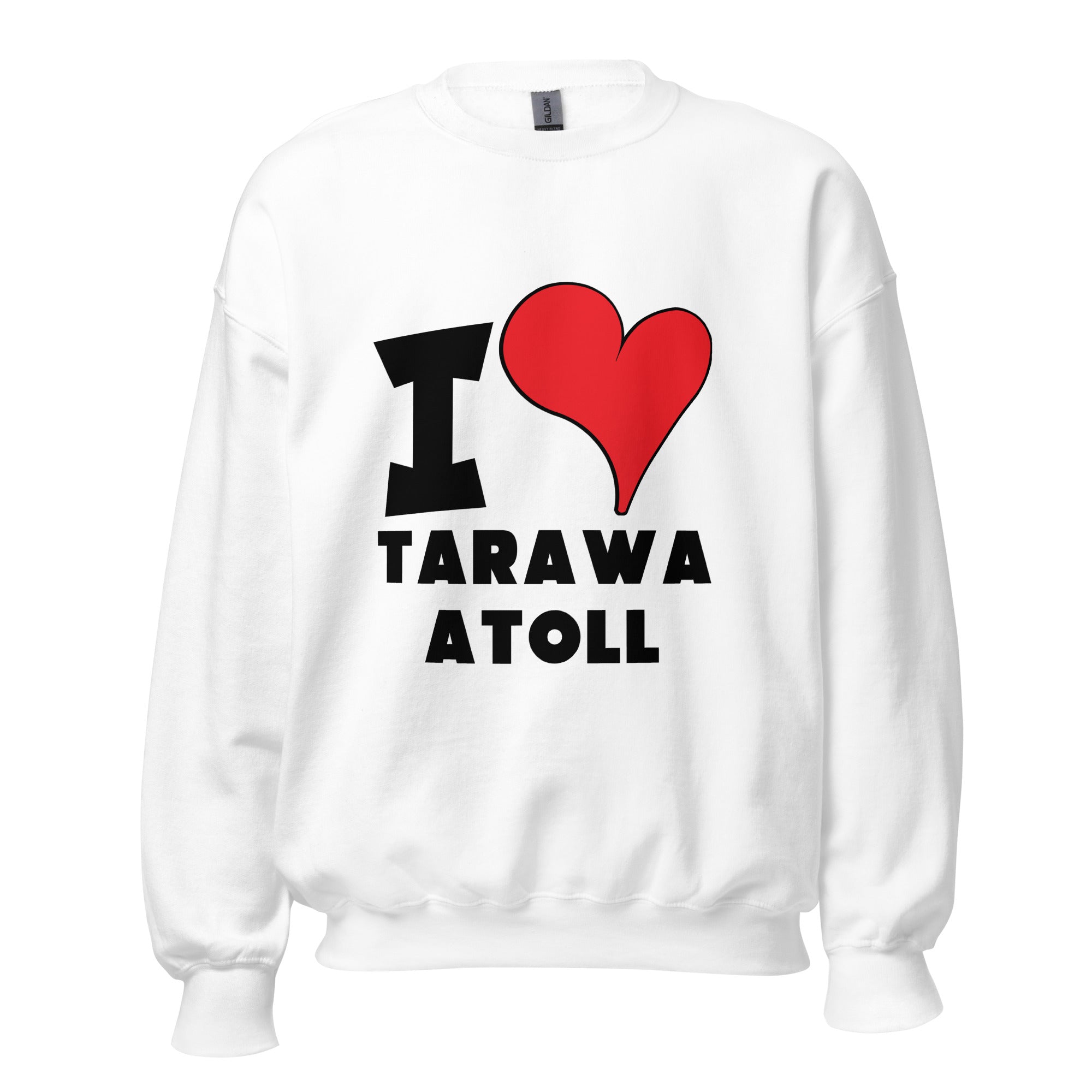 Unisex Sweatshirt - I Love Tarawa Atoll Red