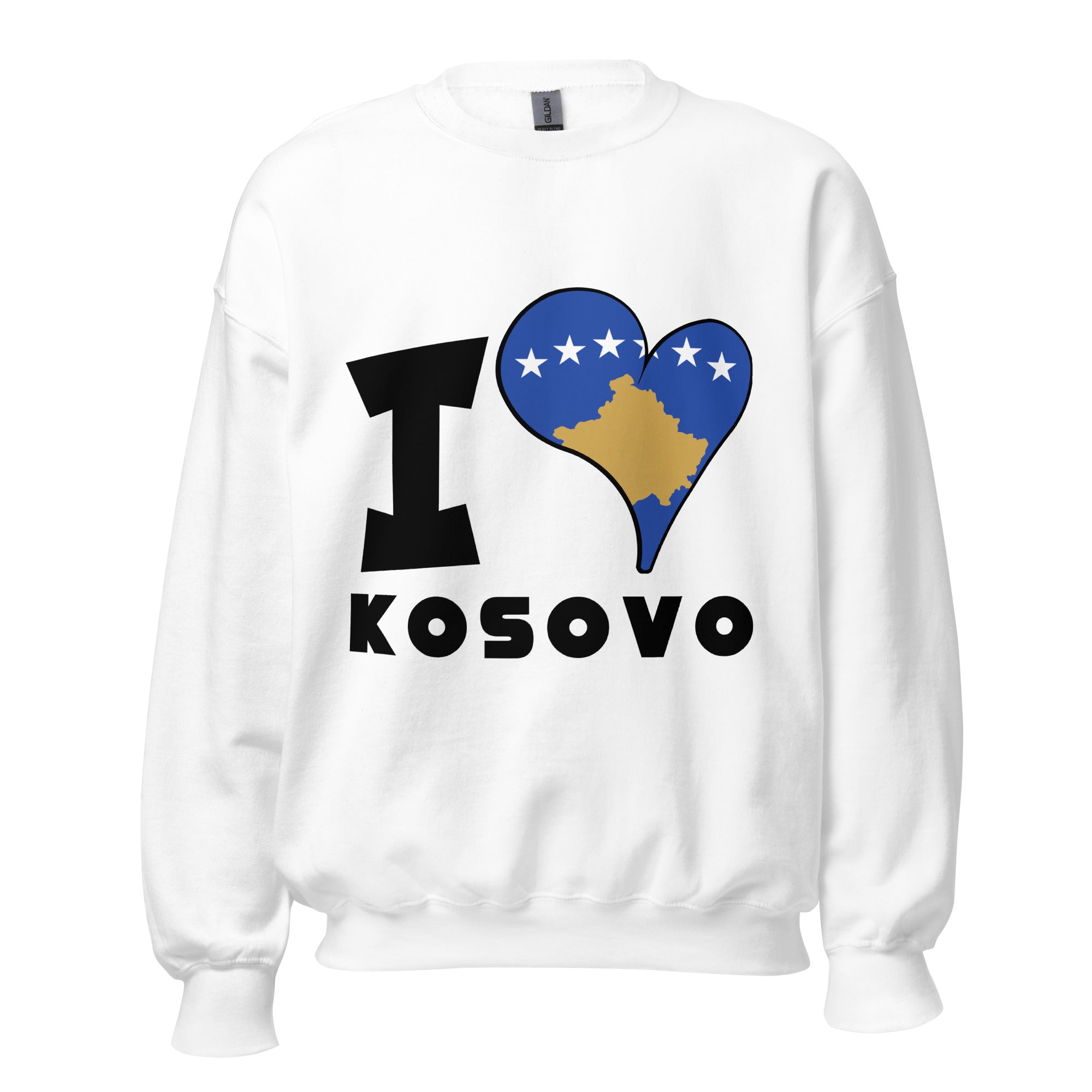 Unisex Sweatshirt - I Love Kosovo Flag