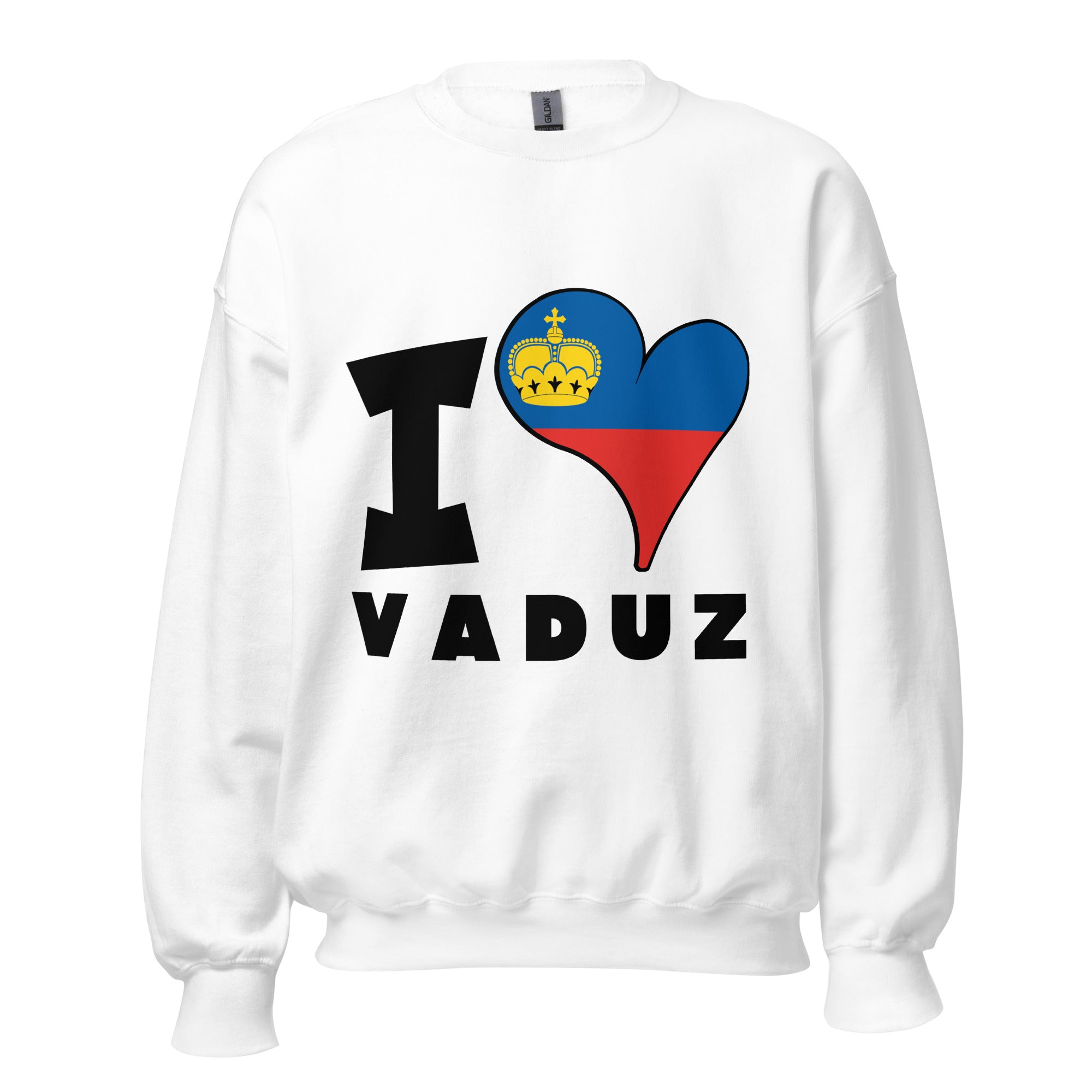 Unisex Sweatshirt - I Love Vaduz Flag