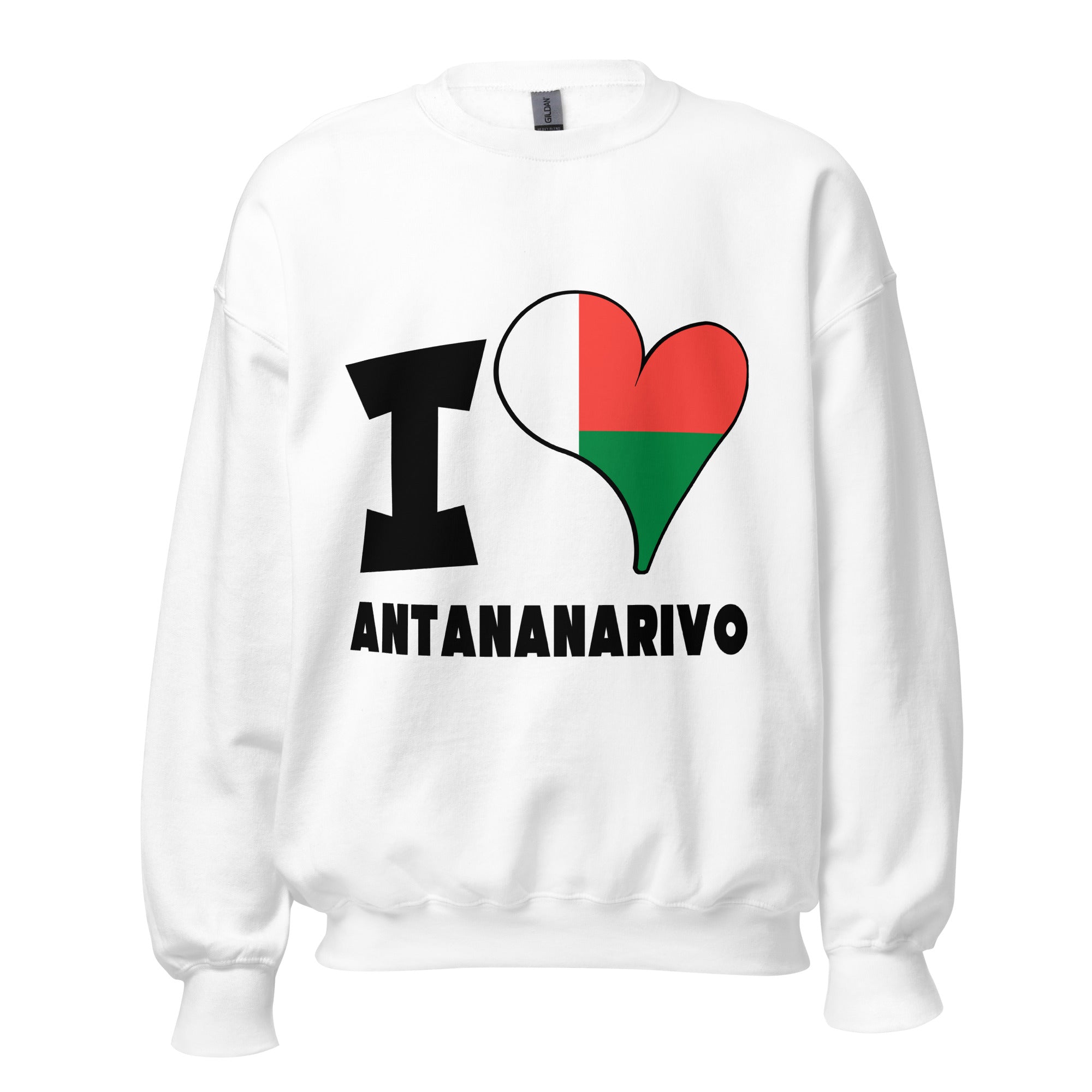 Unisex Sweatshirt - I Love Antananarivo Flag