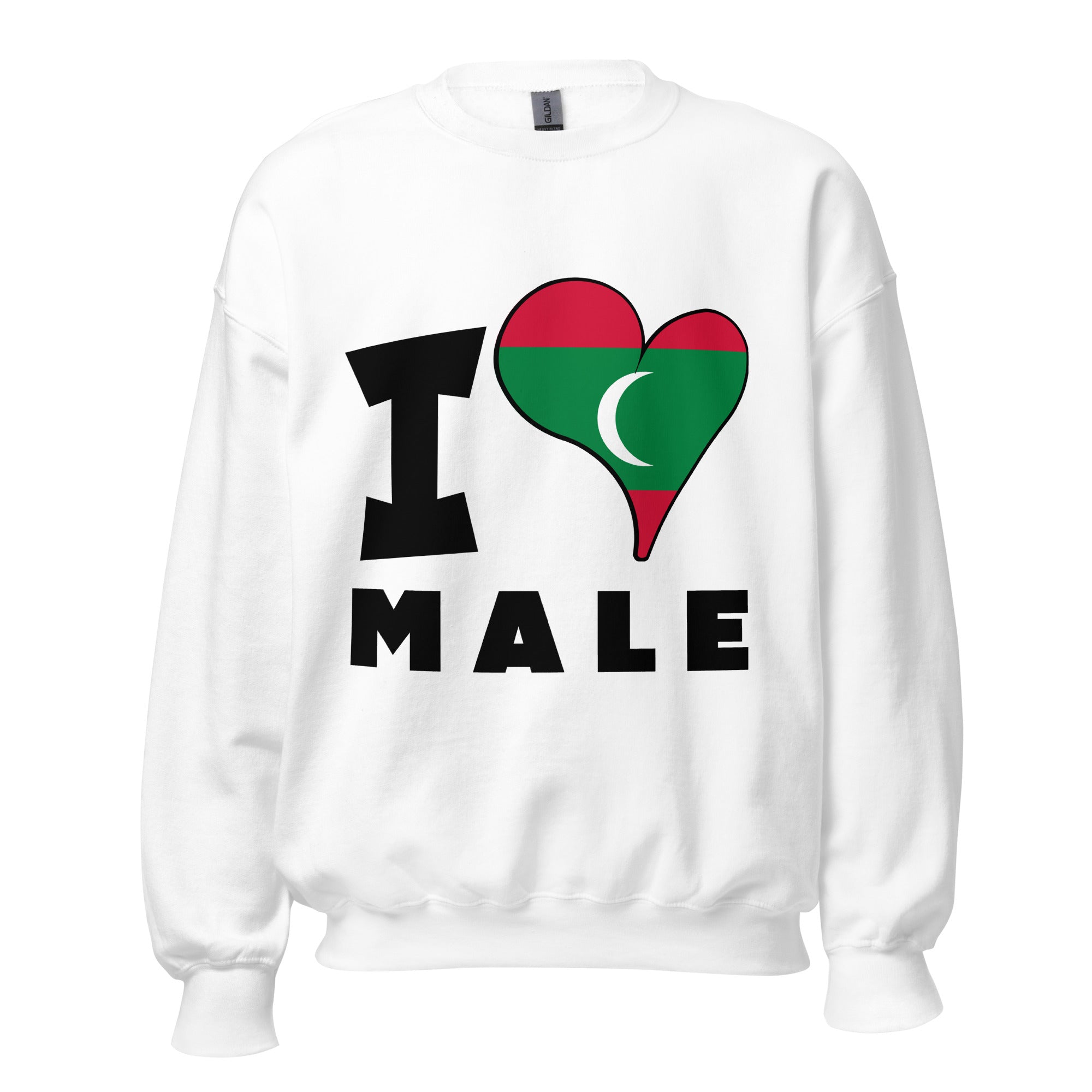 Unisex Sweatshirt - I Love Male Flag