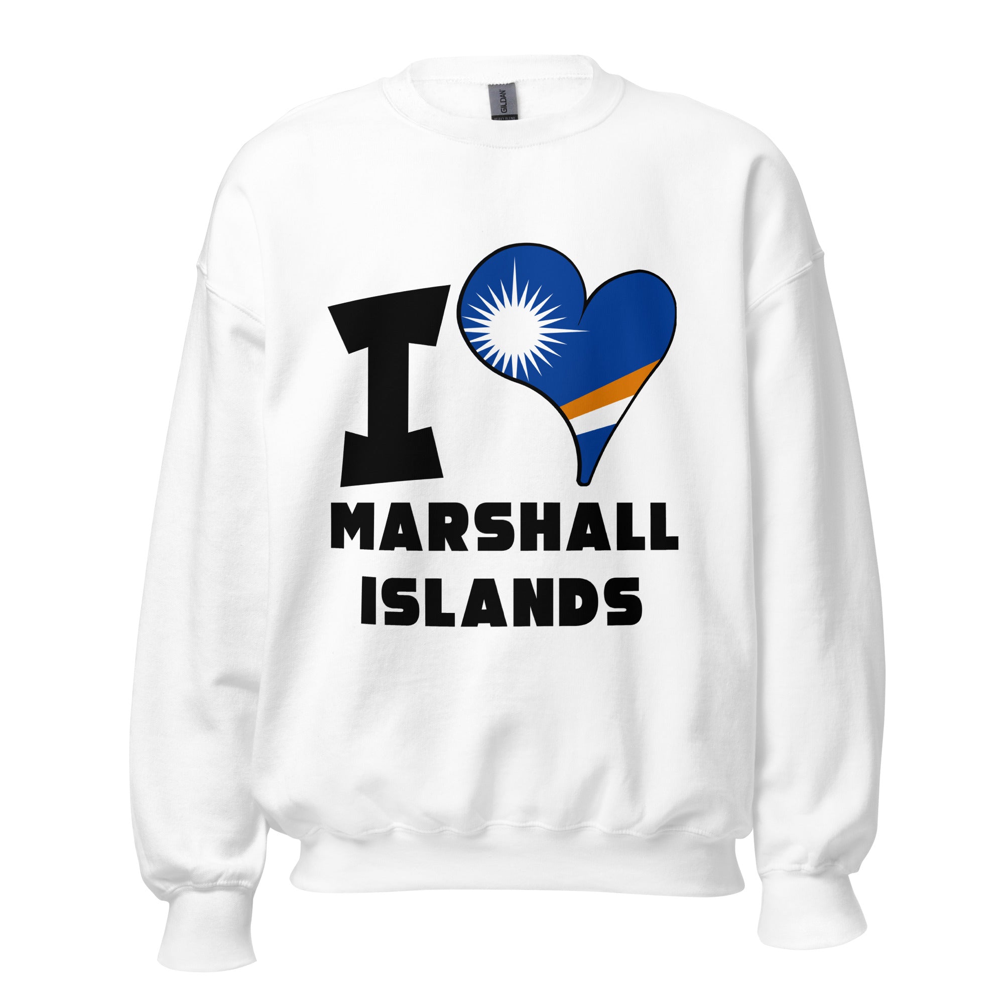 Unisex Sweatshirt - I Love Marshall Islands Flag