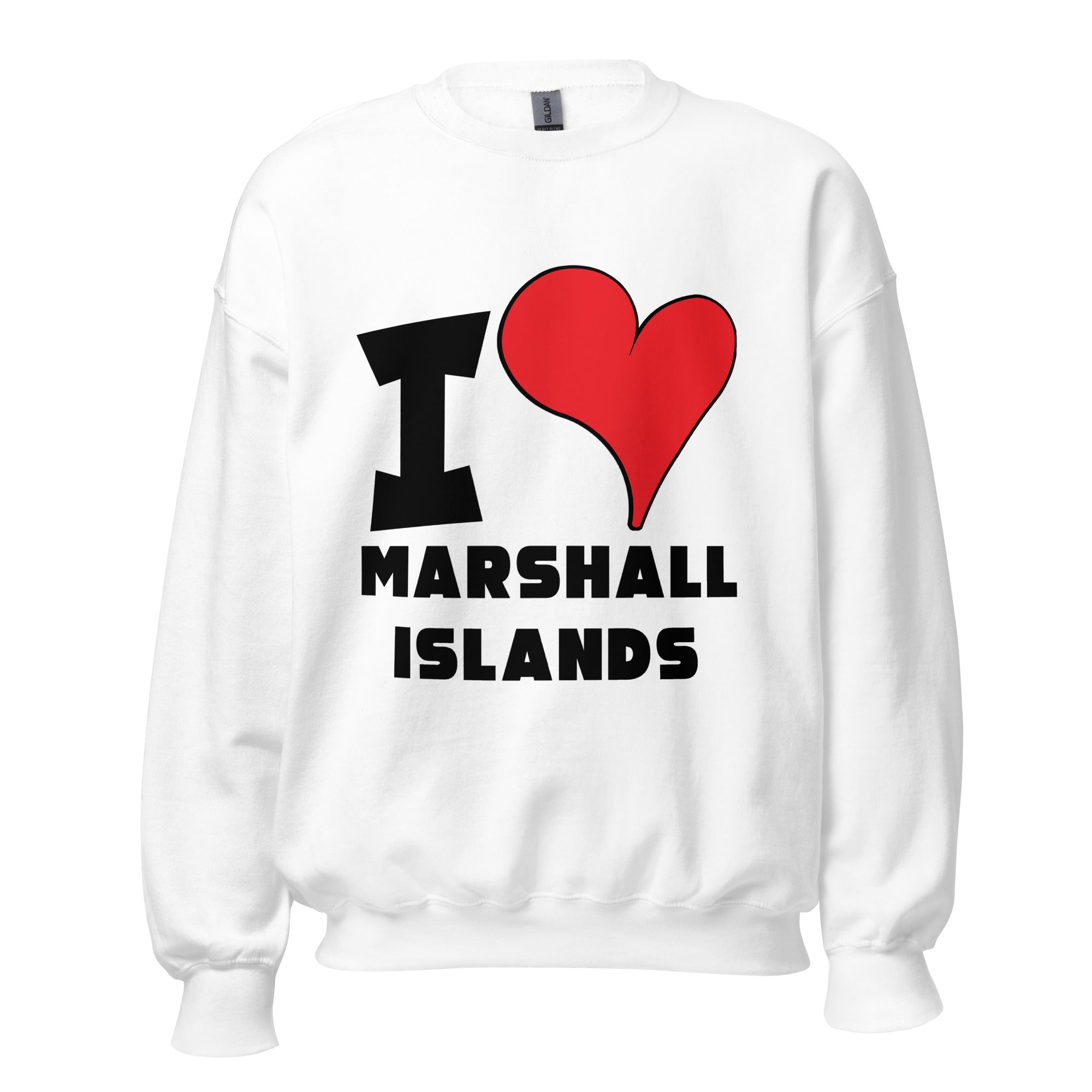 Unisex Sweatshirt - I Love Marshall Islands Red