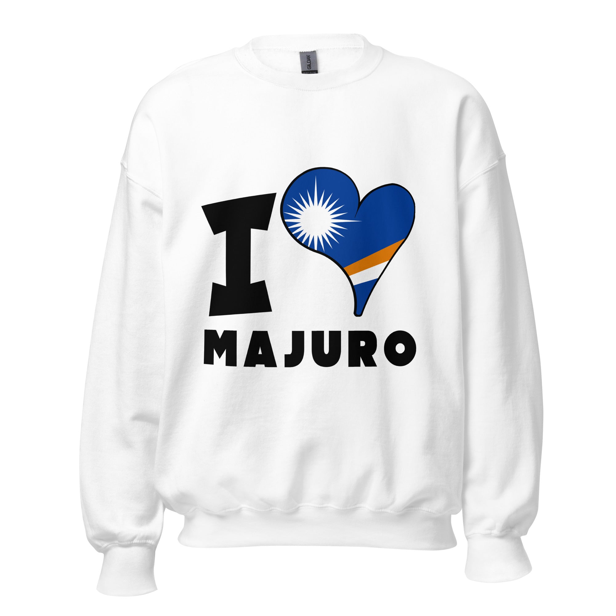 Unisex Sweatshirt - I Love Majuro Flag