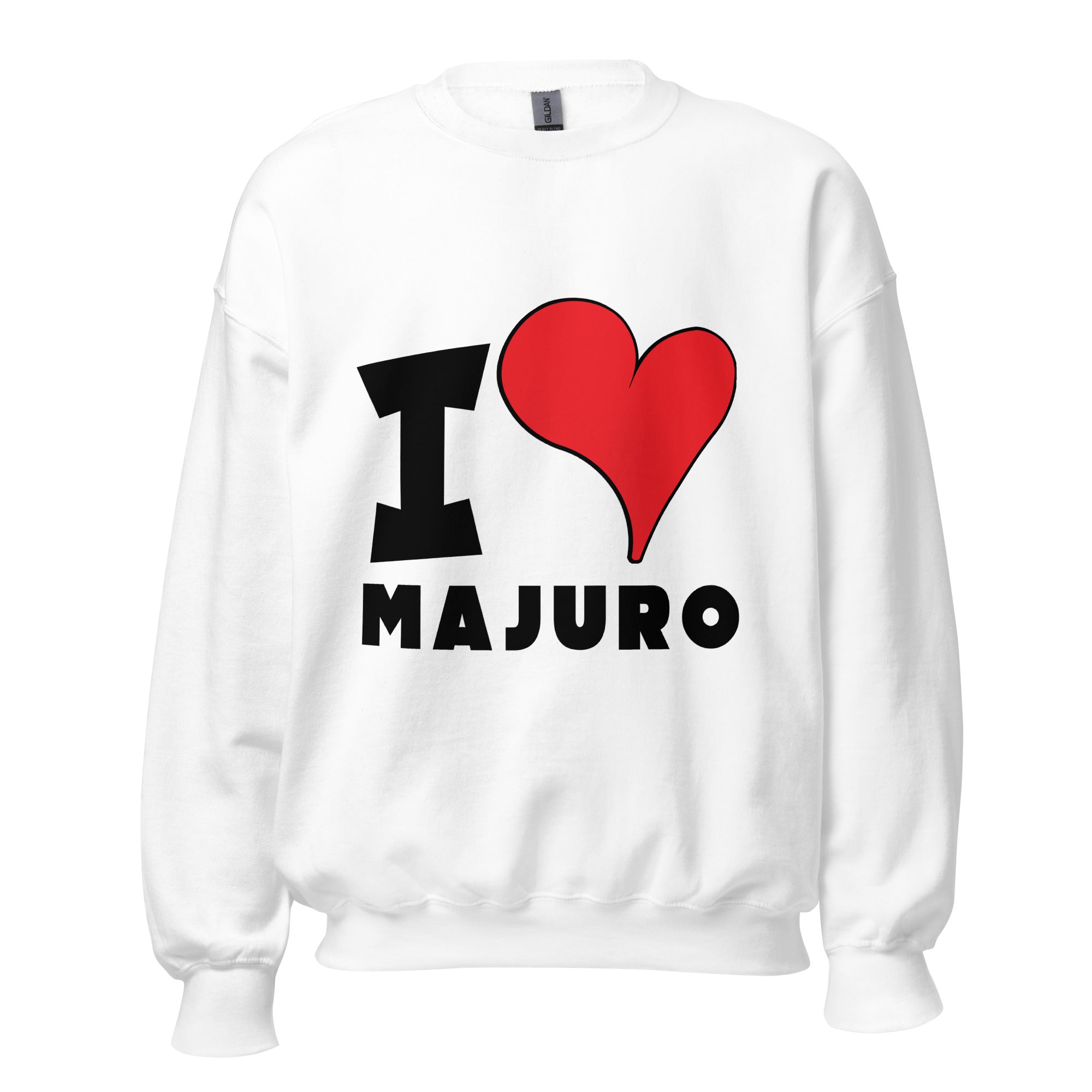 Unisex Sweatshirt - I Love Majuro Red