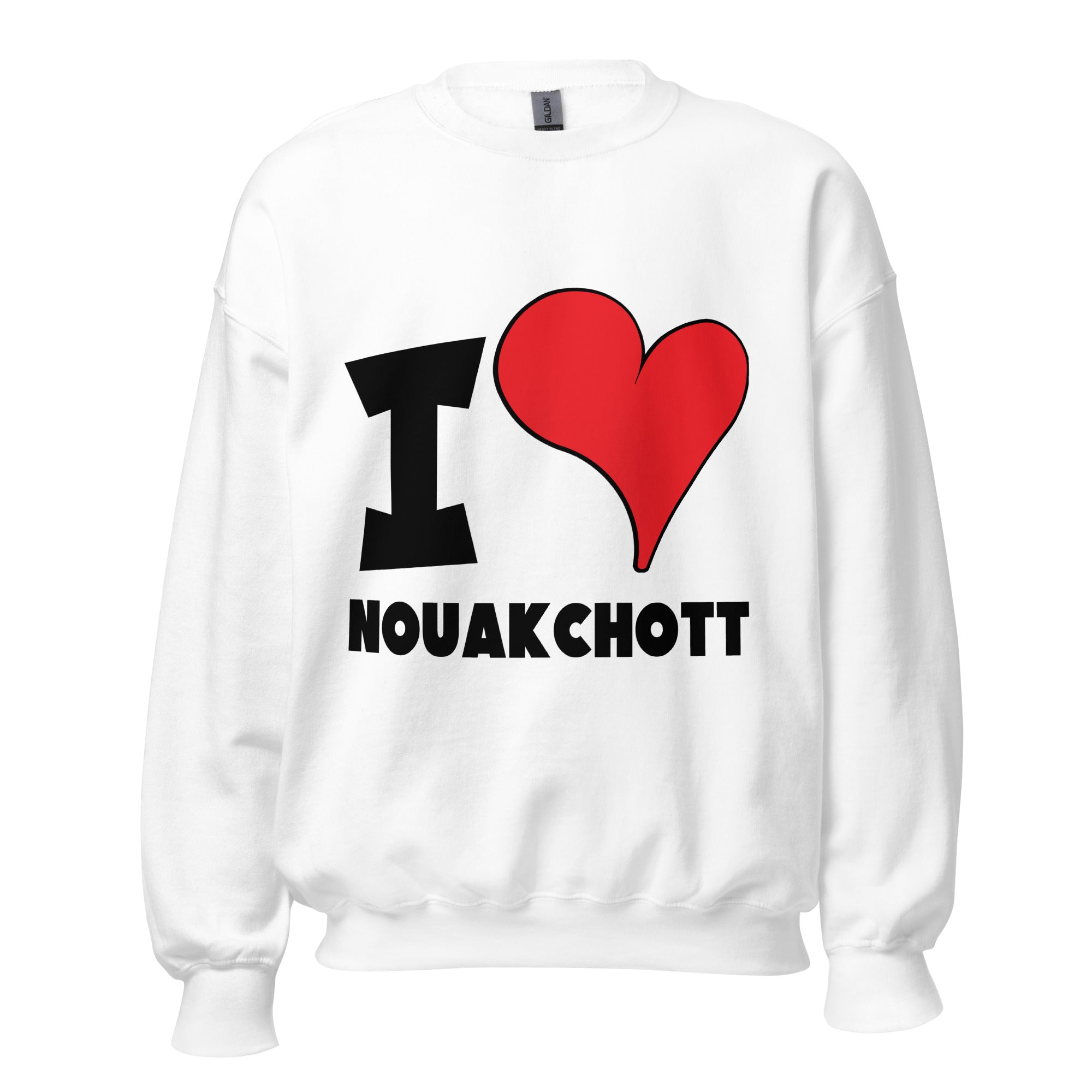 Unisex Sweatshirt - I Love Nouakchott Red