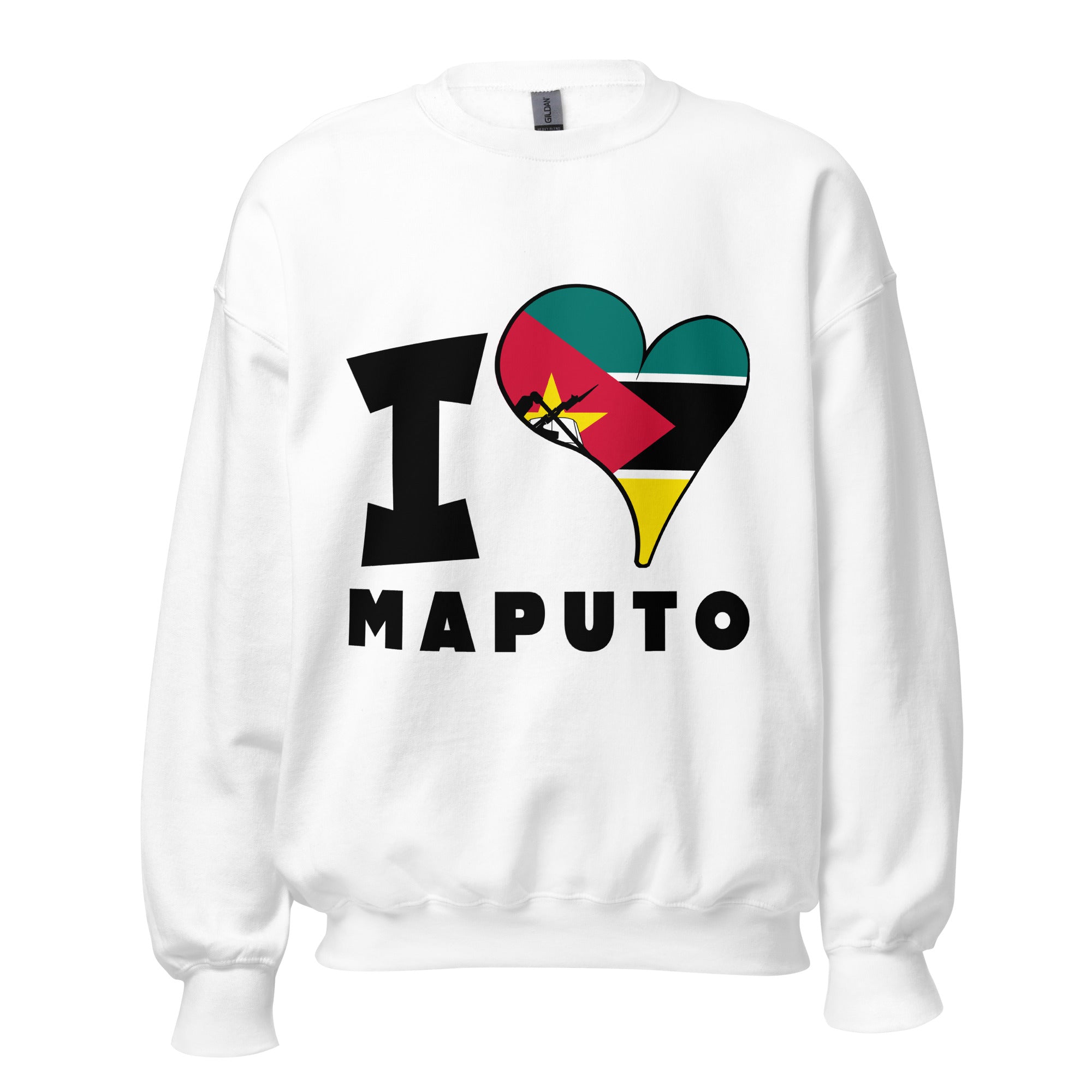 Unisex Sweatshirt - I Love Maputo Flag