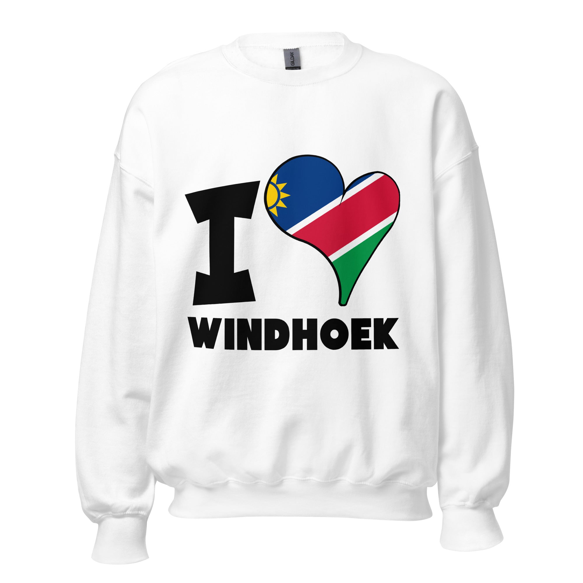 Unisex Sweatshirt - I Love Windhoek Flag