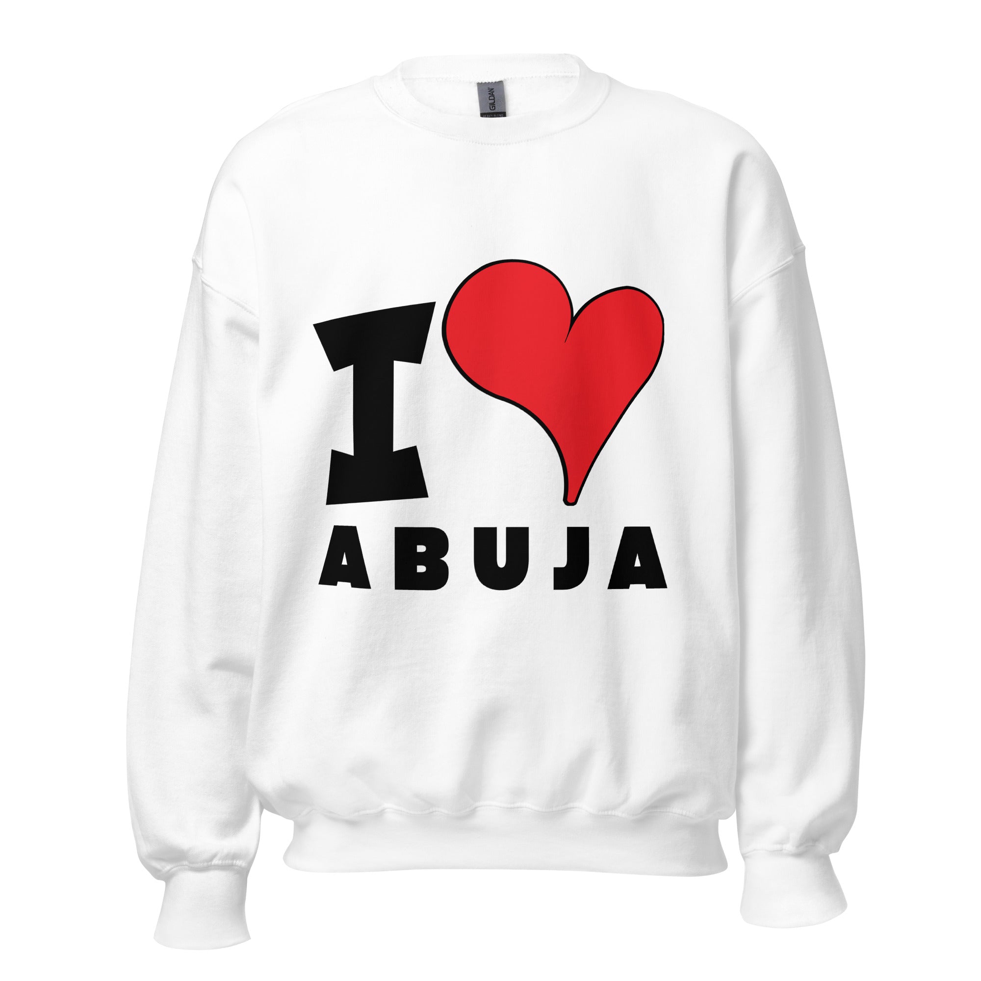 Unisex Sweatshirt - I Love Abuja Red