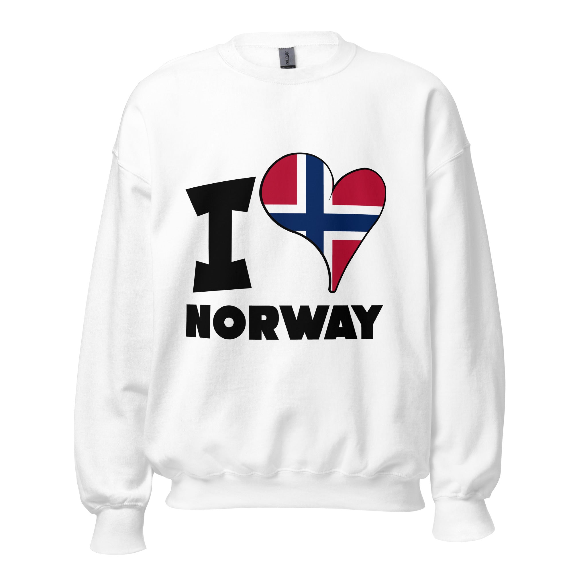 Unisex Sweatshirt - I Love Norway Flag