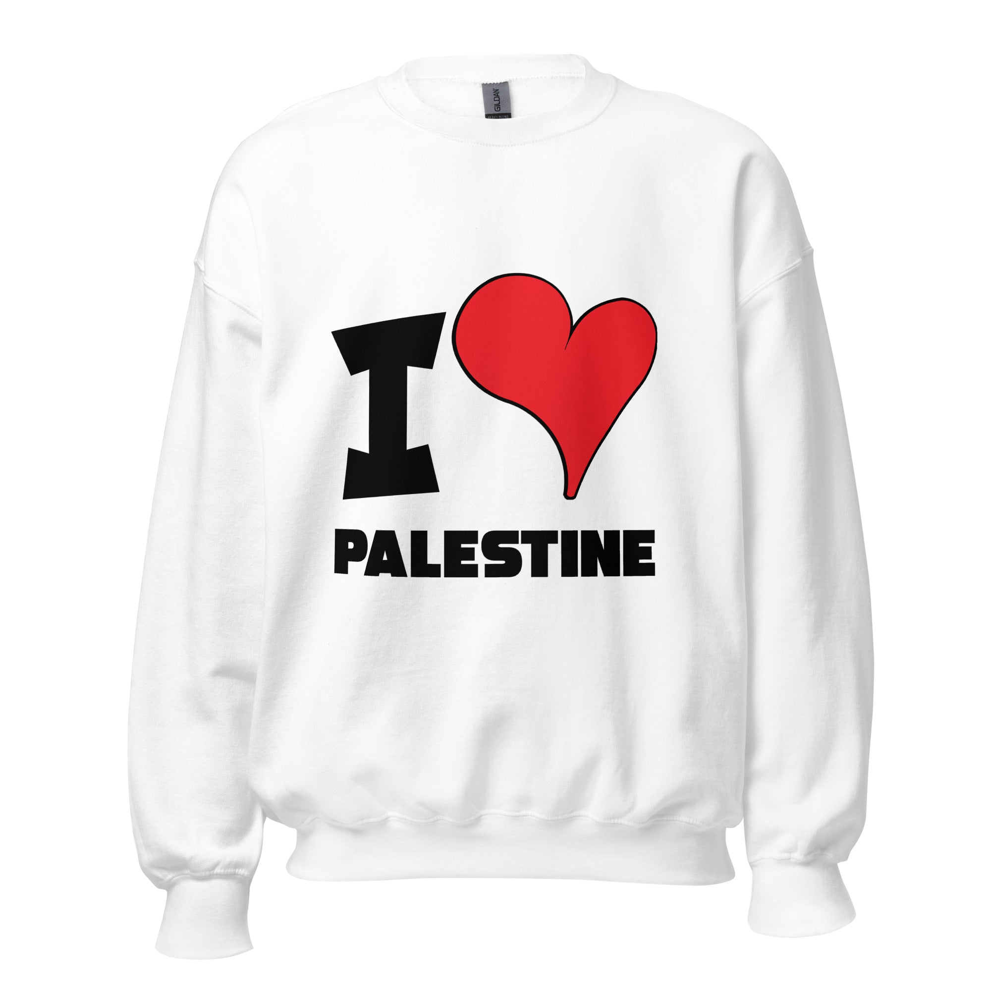 Unisex Sweatshirt - I Love Palestine Red