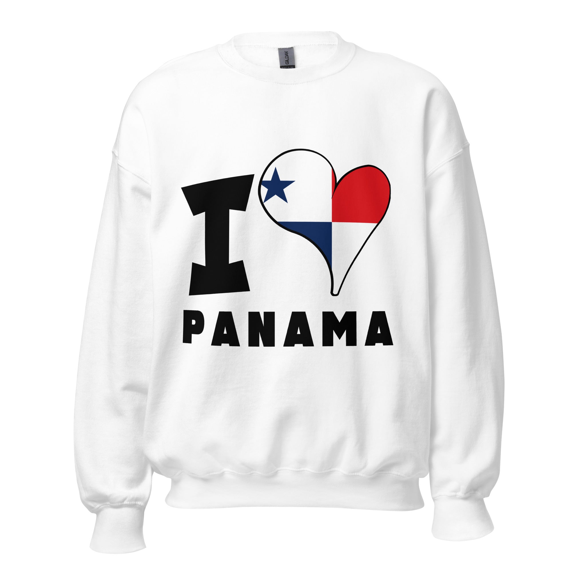 Unisex Sweatshirt - I Love Panama Flag