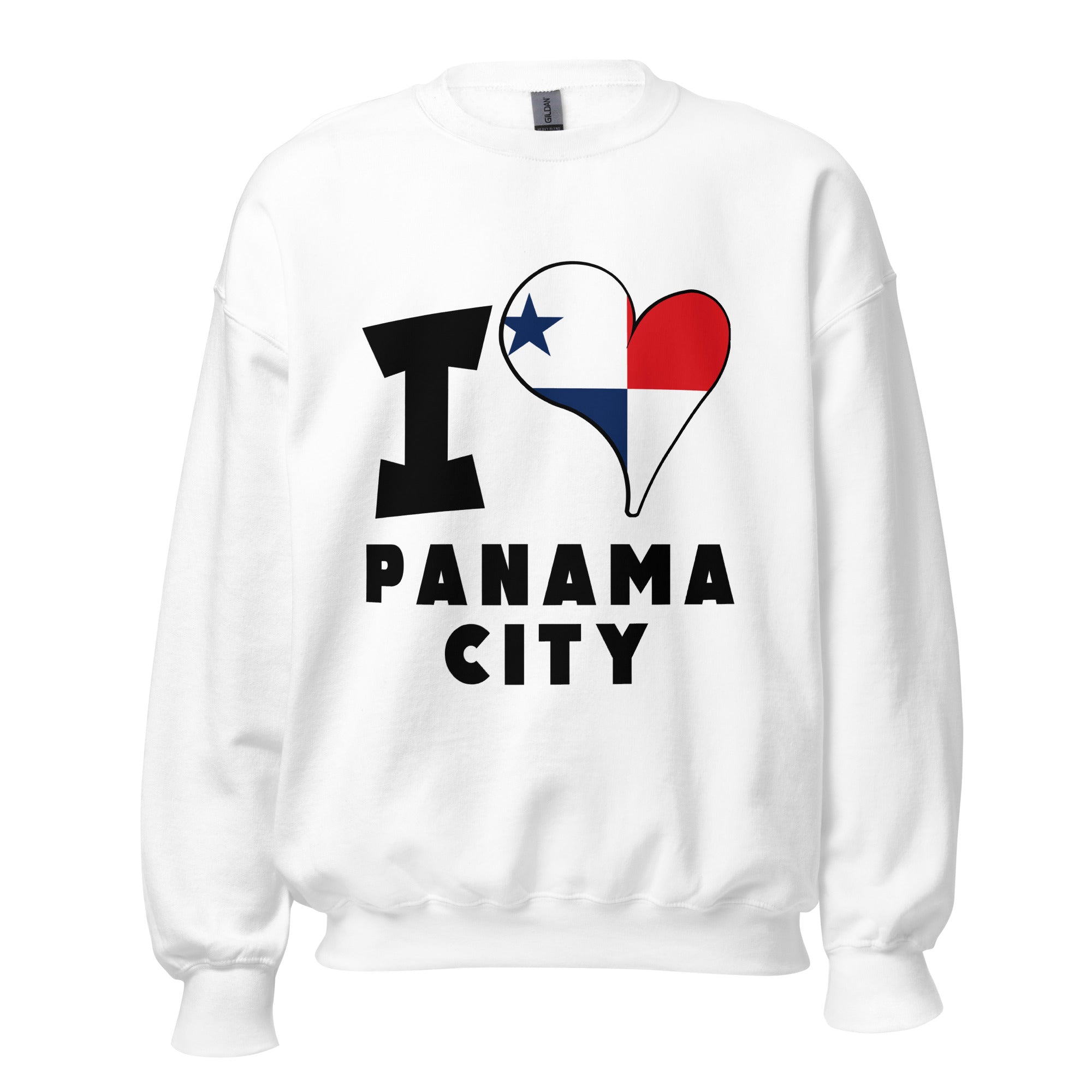 Unisex Sweatshirt - I Love Panama City Flag