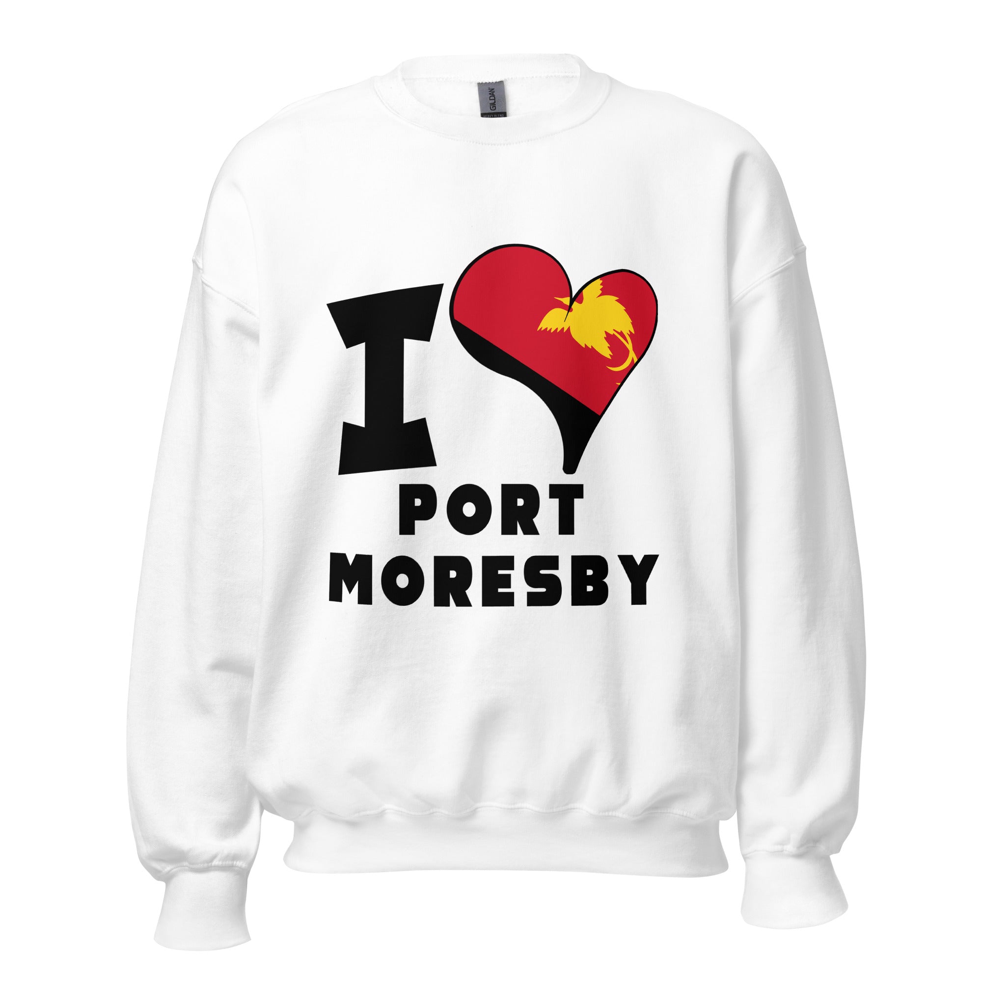 Unisex Sweatshirt - I Love Port Moresby Flag