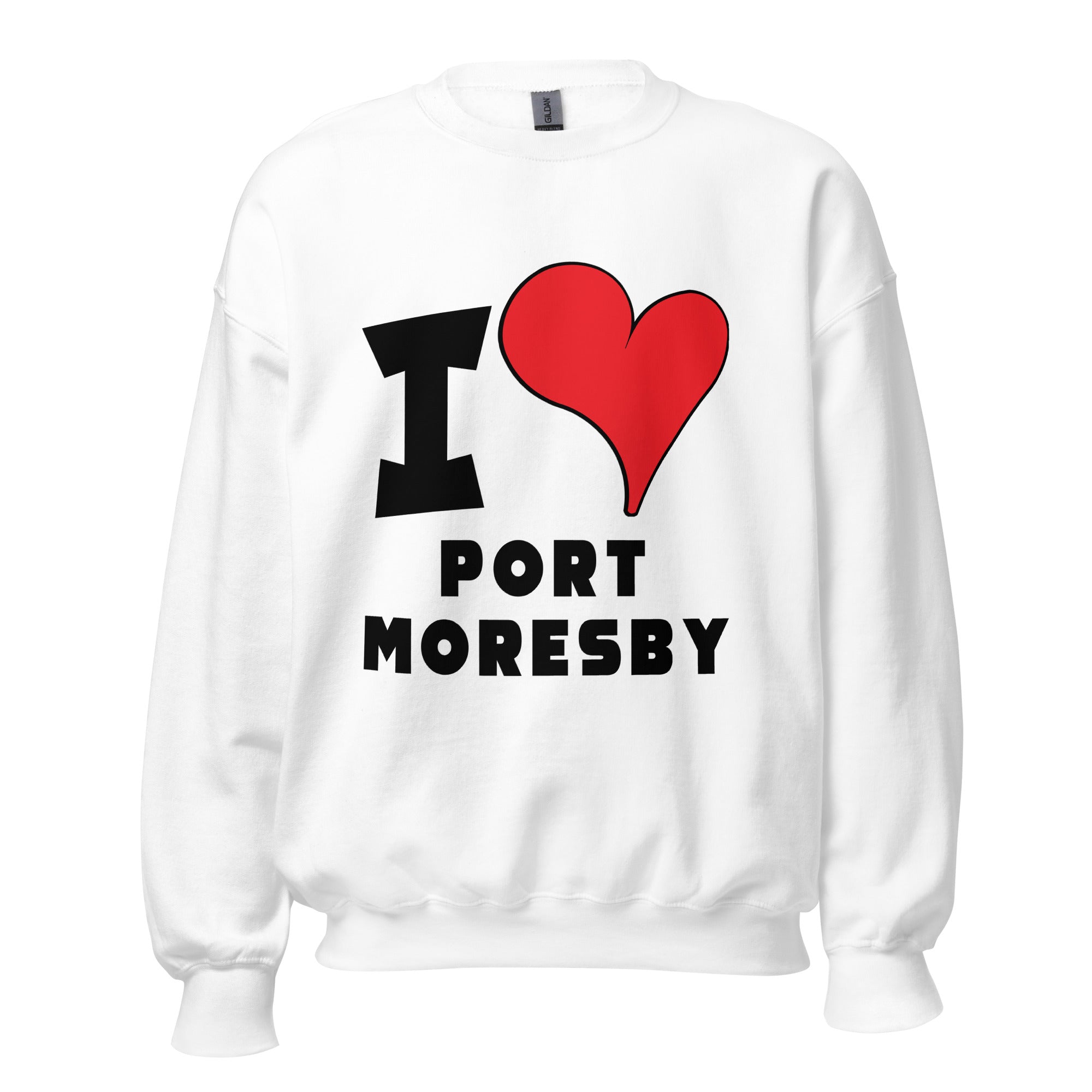 Unisex Sweatshirt - I Love Port Moresby Red