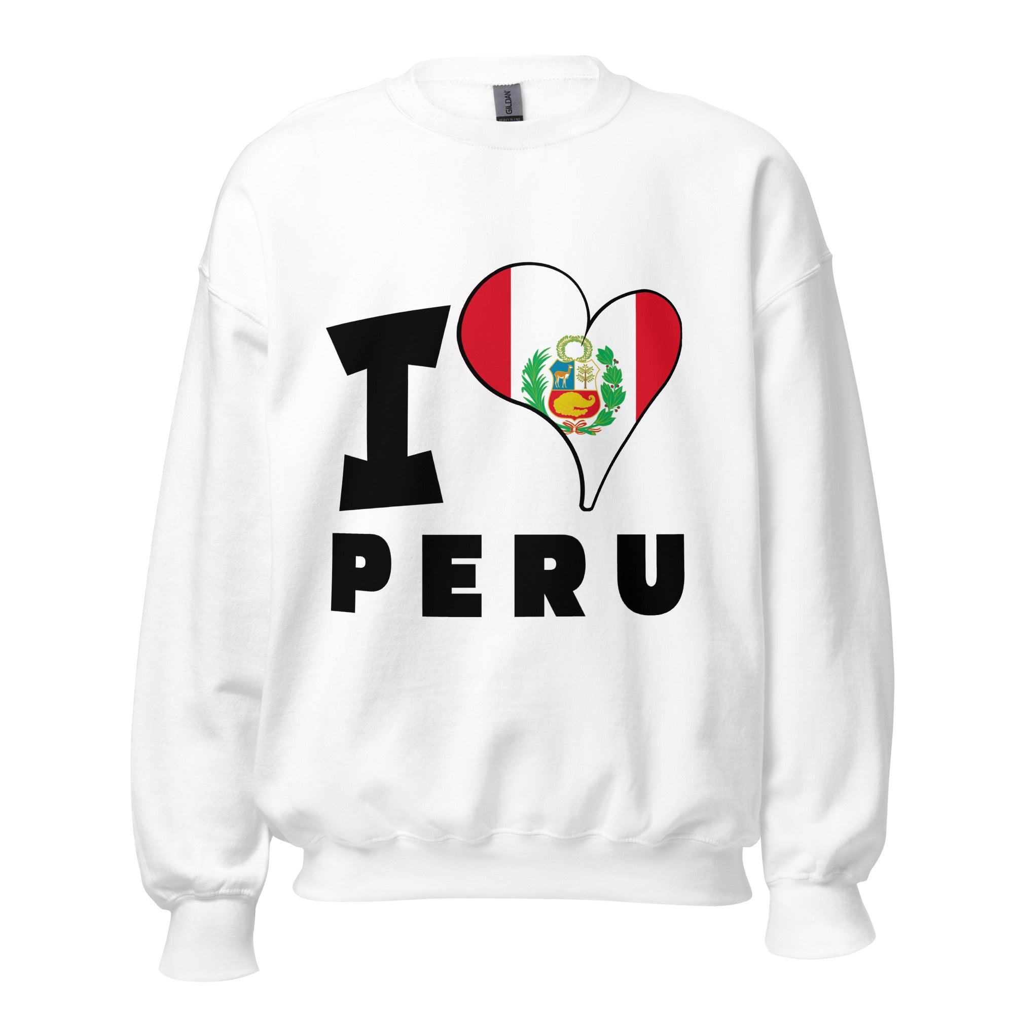 Unisex Sweatshirt - I Love Peru Flag