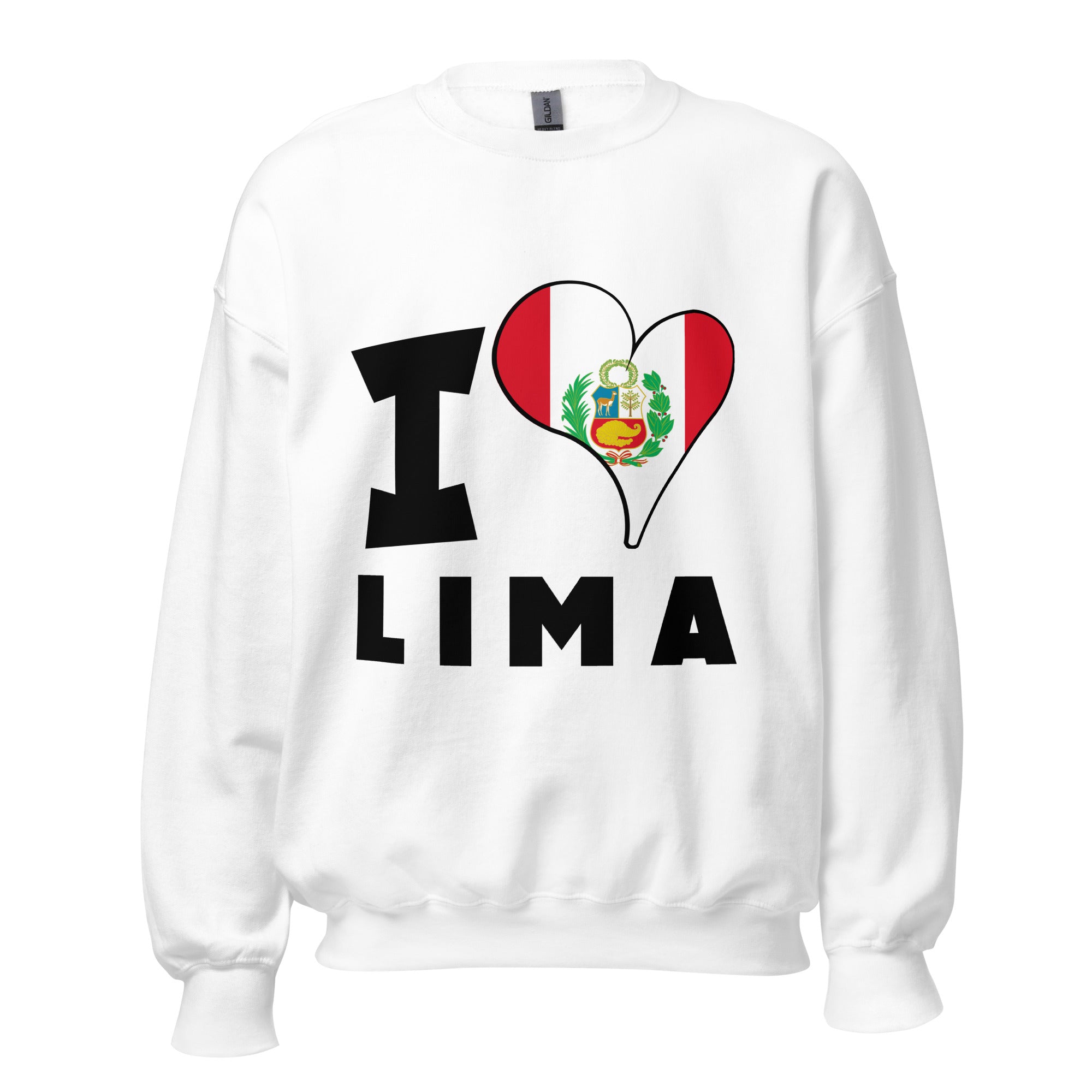 Unisex Sweatshirt - I Love Lima Flag