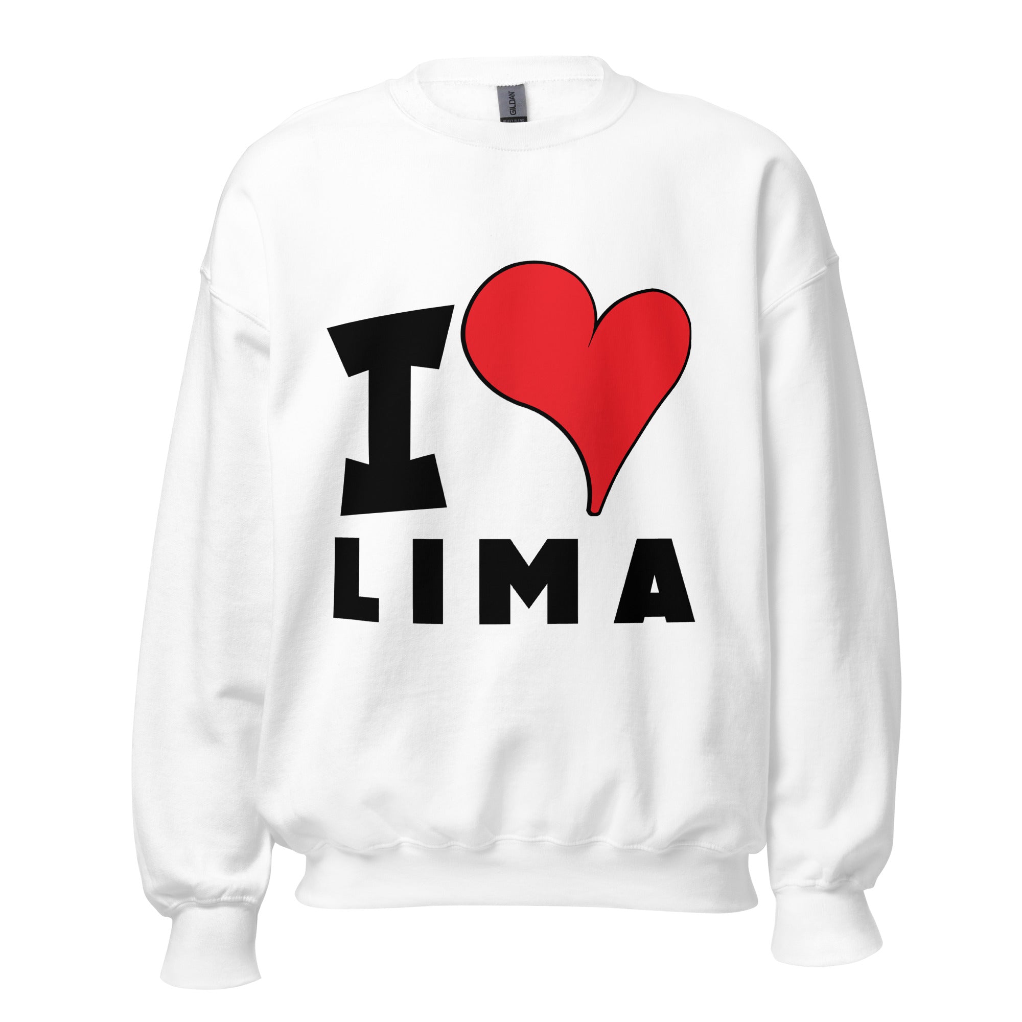 Unisex Sweatshirt - I Love Lima Red