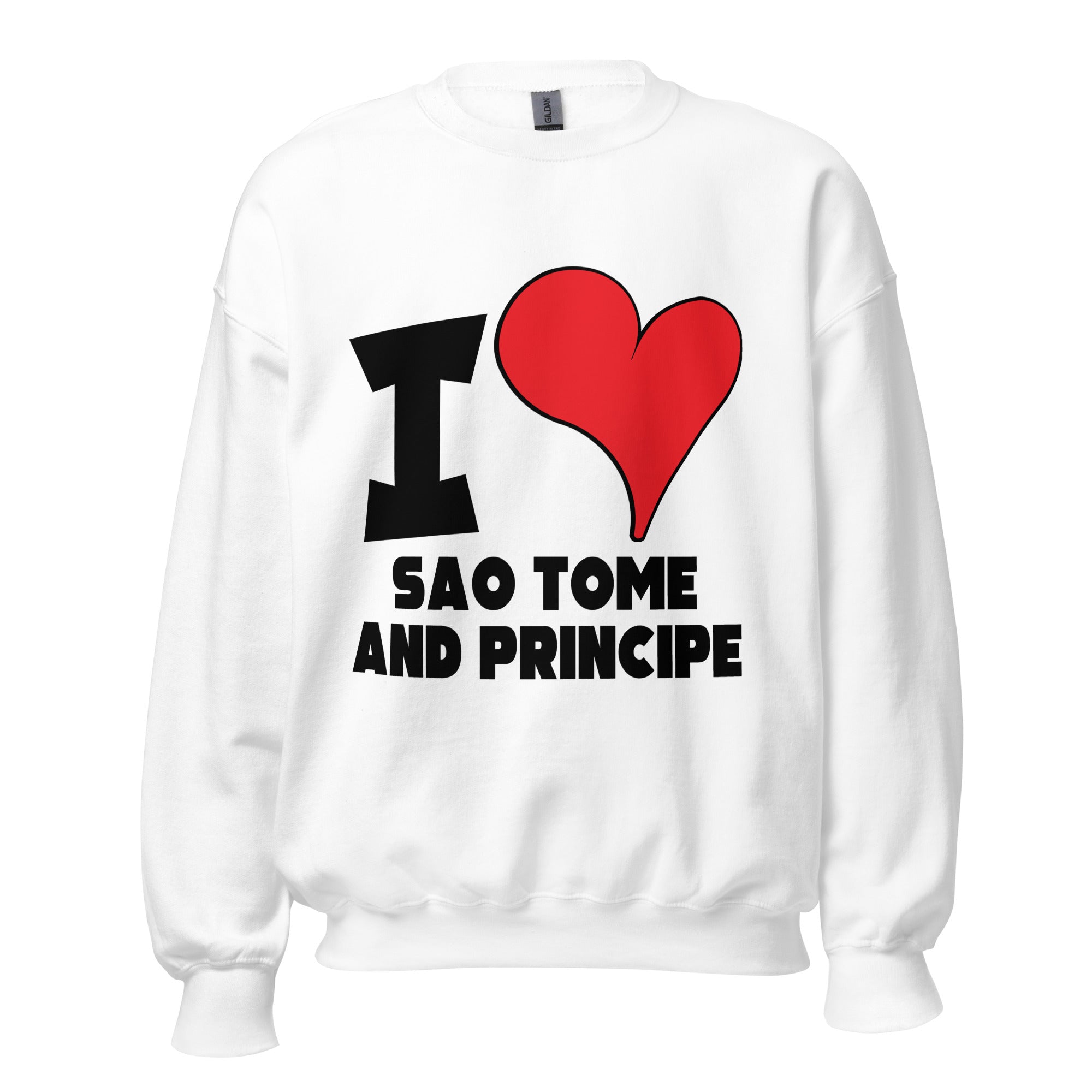 Unisex Sweatshirt - I Love São Tomé and Príncipe Red