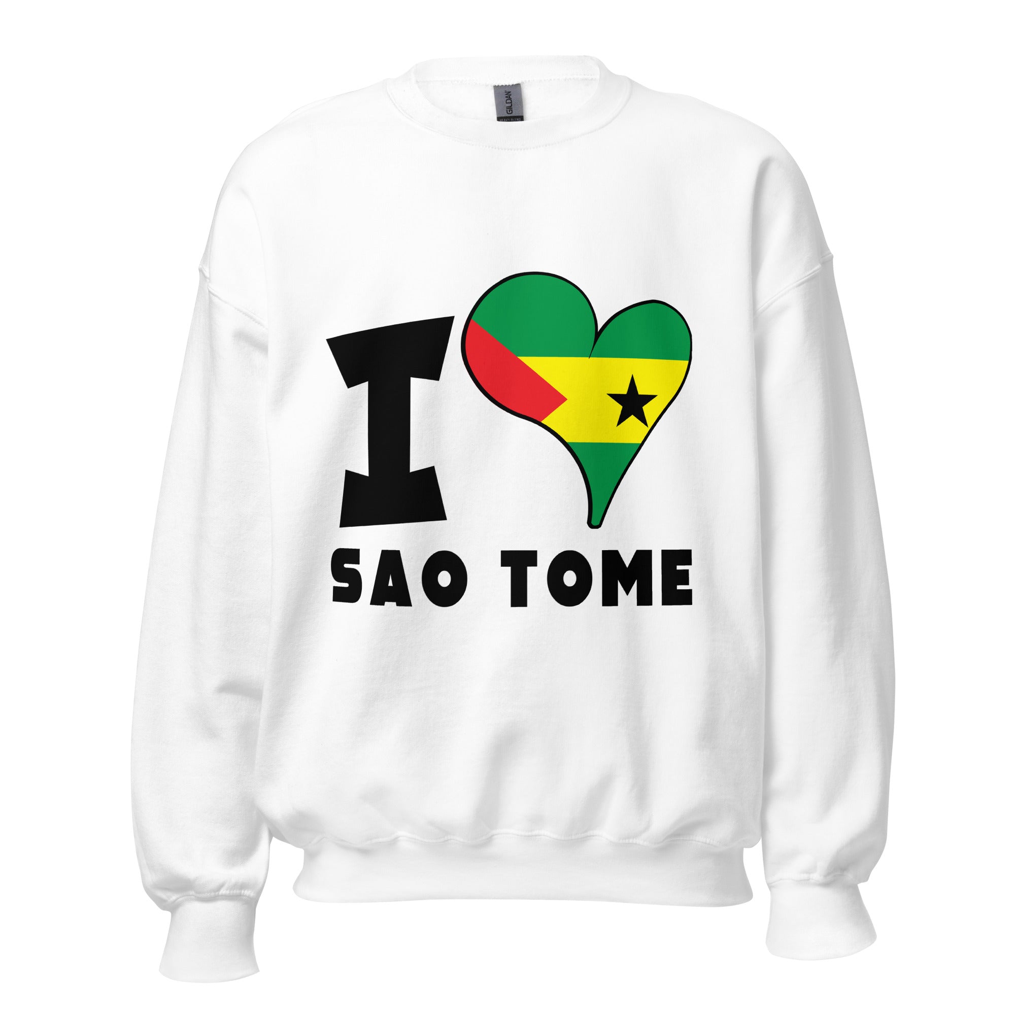 Unisex Sweatshirt - I Love São Tomé Flag