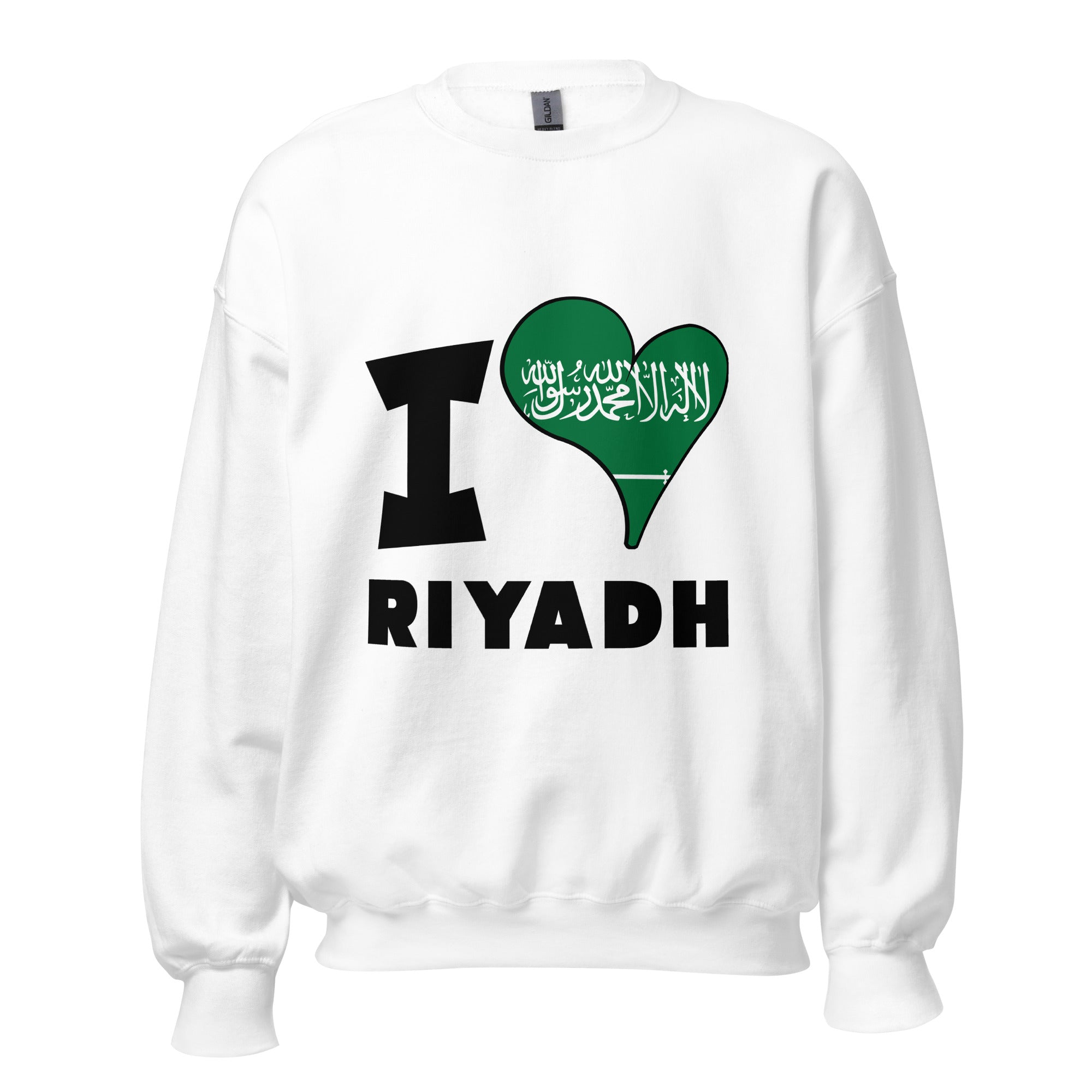 Unisex Sweatshirt - I Love Riyadh Flag