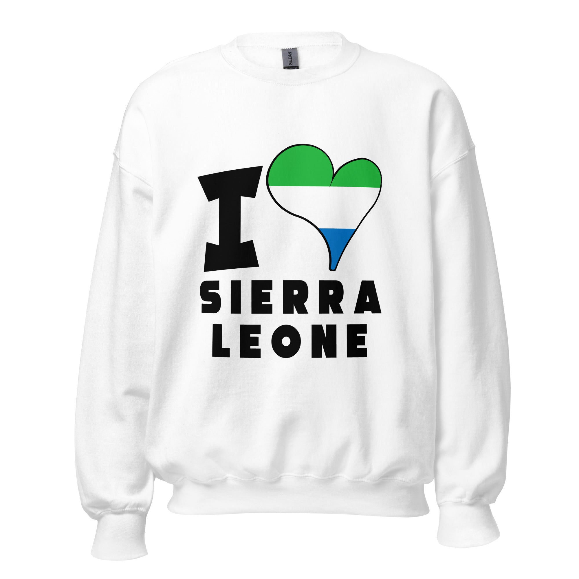 Unisex Sweatshirt - I Love Sierra Leone Flag