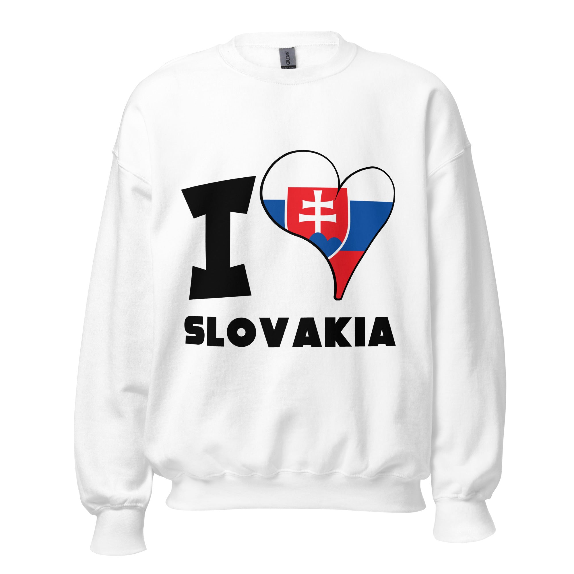 Unisex Sweatshirt - I Love Slovakia Flag