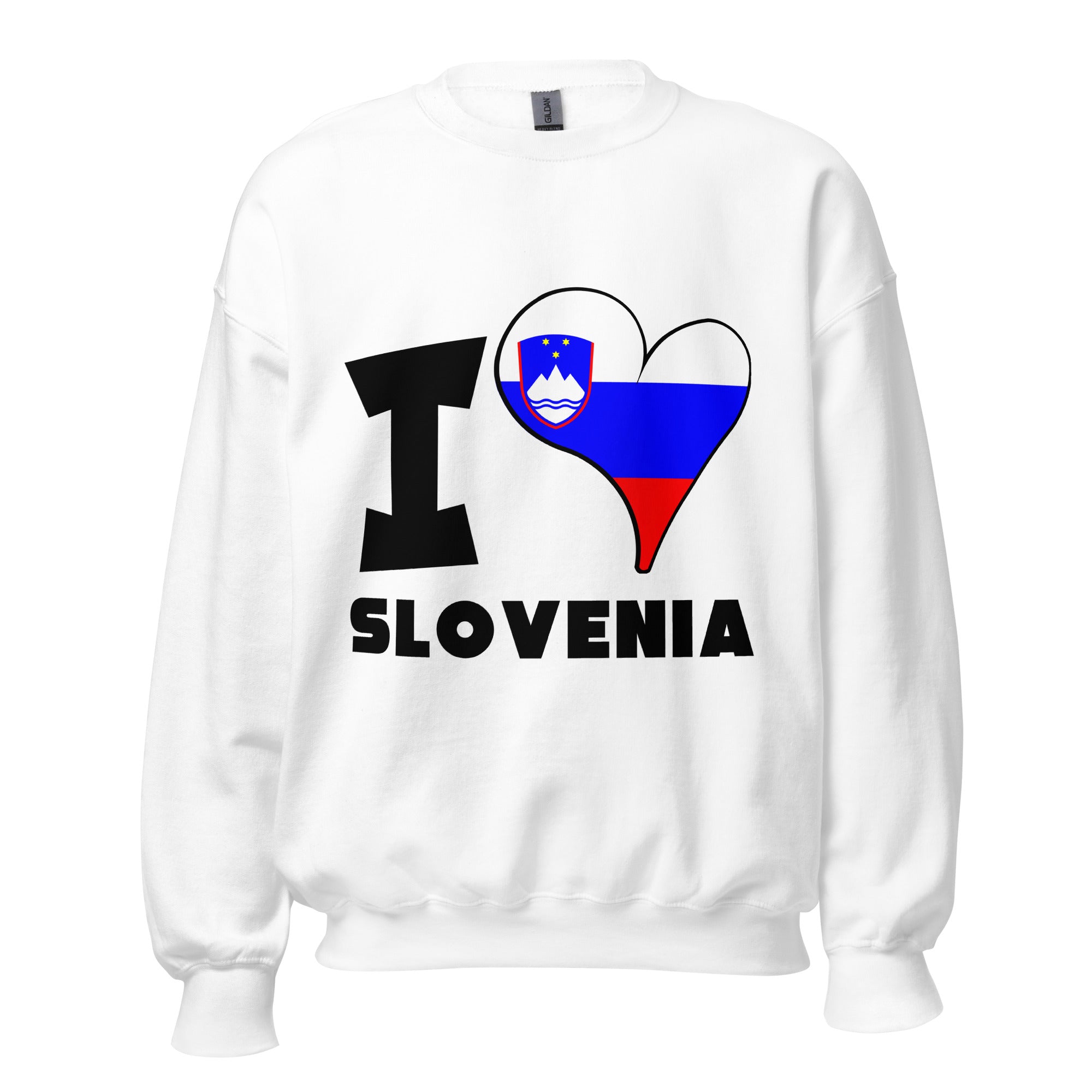 Unisex Sweatshirt - I Love Slovenia Flag