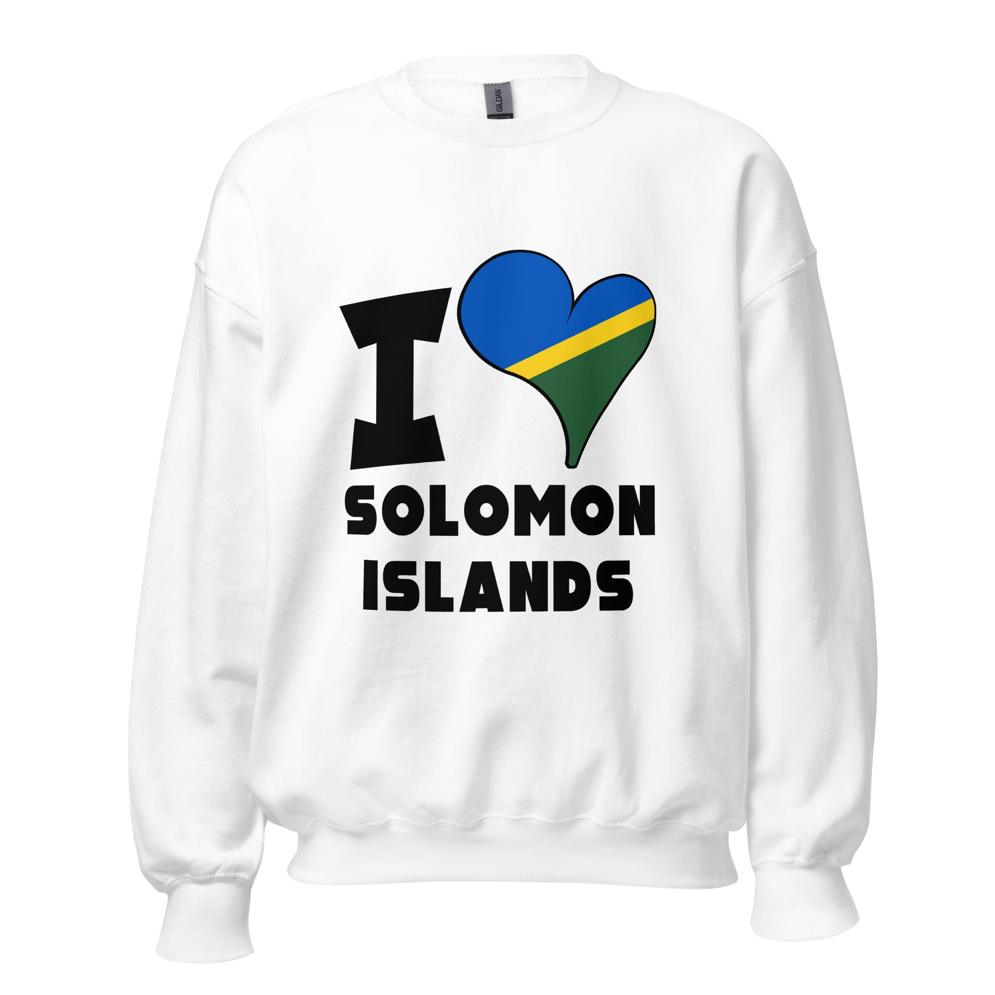 Unisex Sweatshirt - I Love Solomon Islands Flag