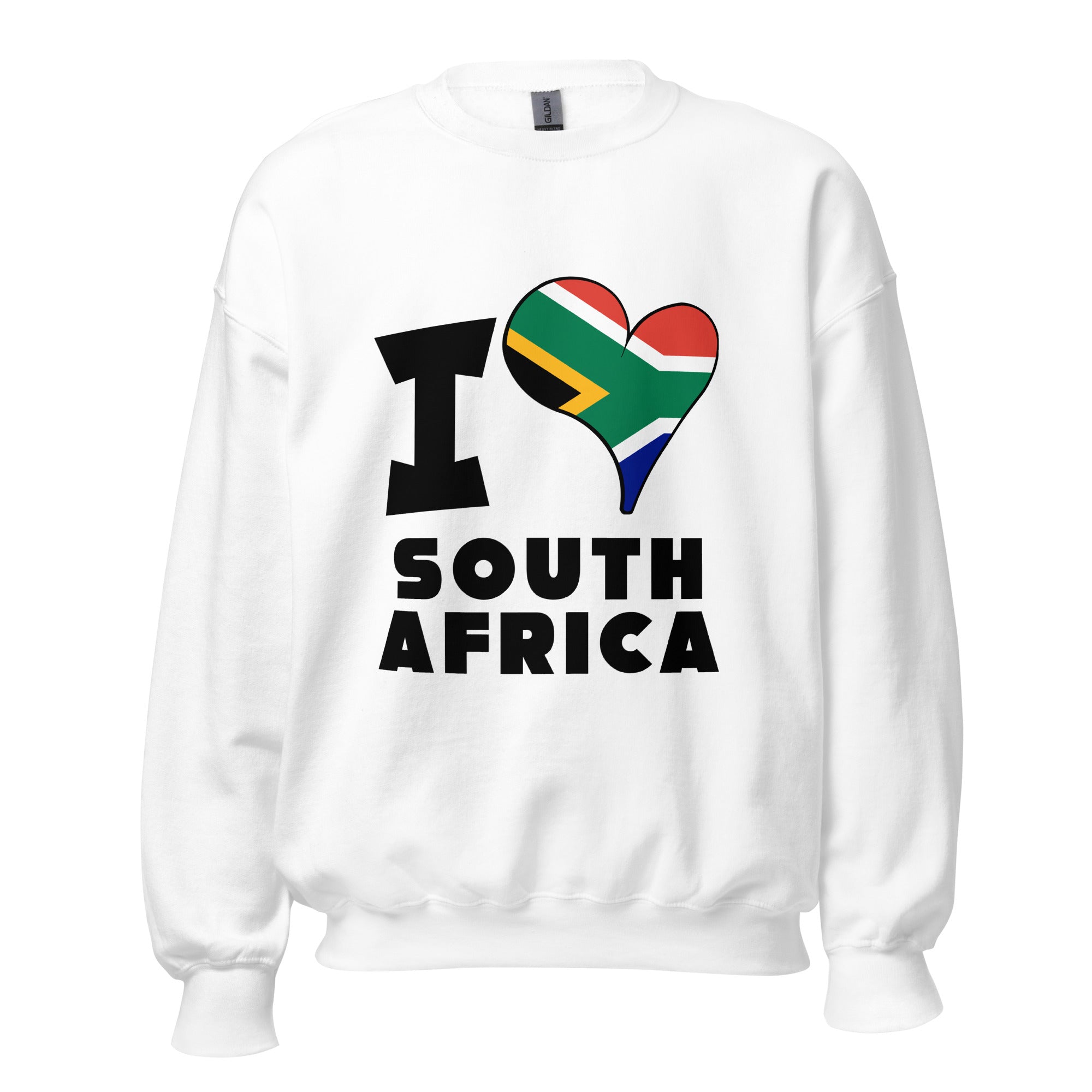 Unisex Sweatshirt - I Love South Africa Flag