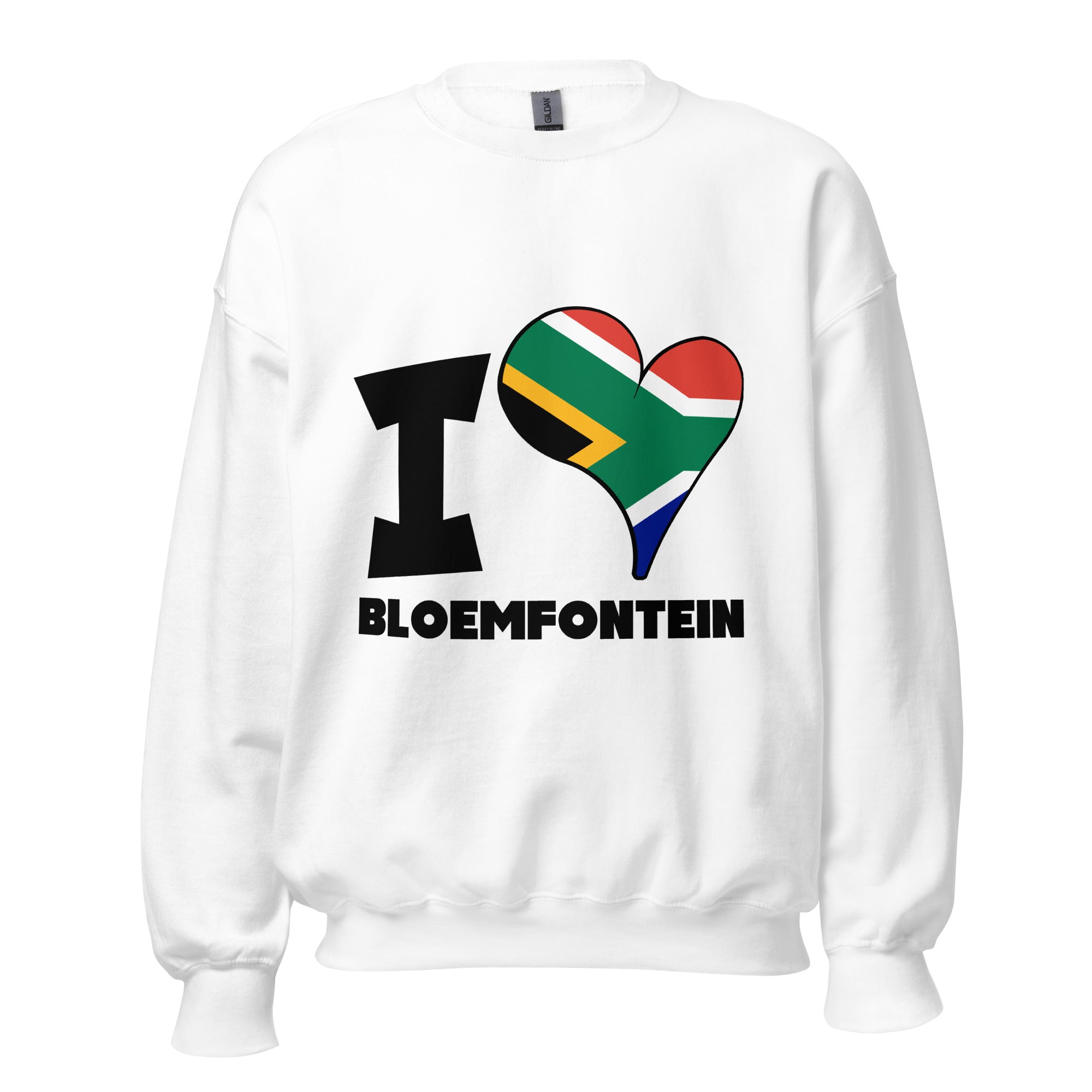 Unisex Sweatshirt - I Love Bloemfontein Flag