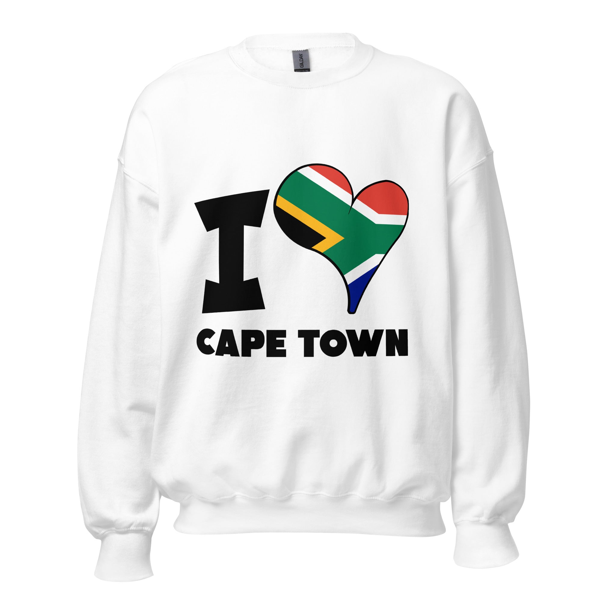 Unisex Sweatshirt - I Love Cape Town Flag