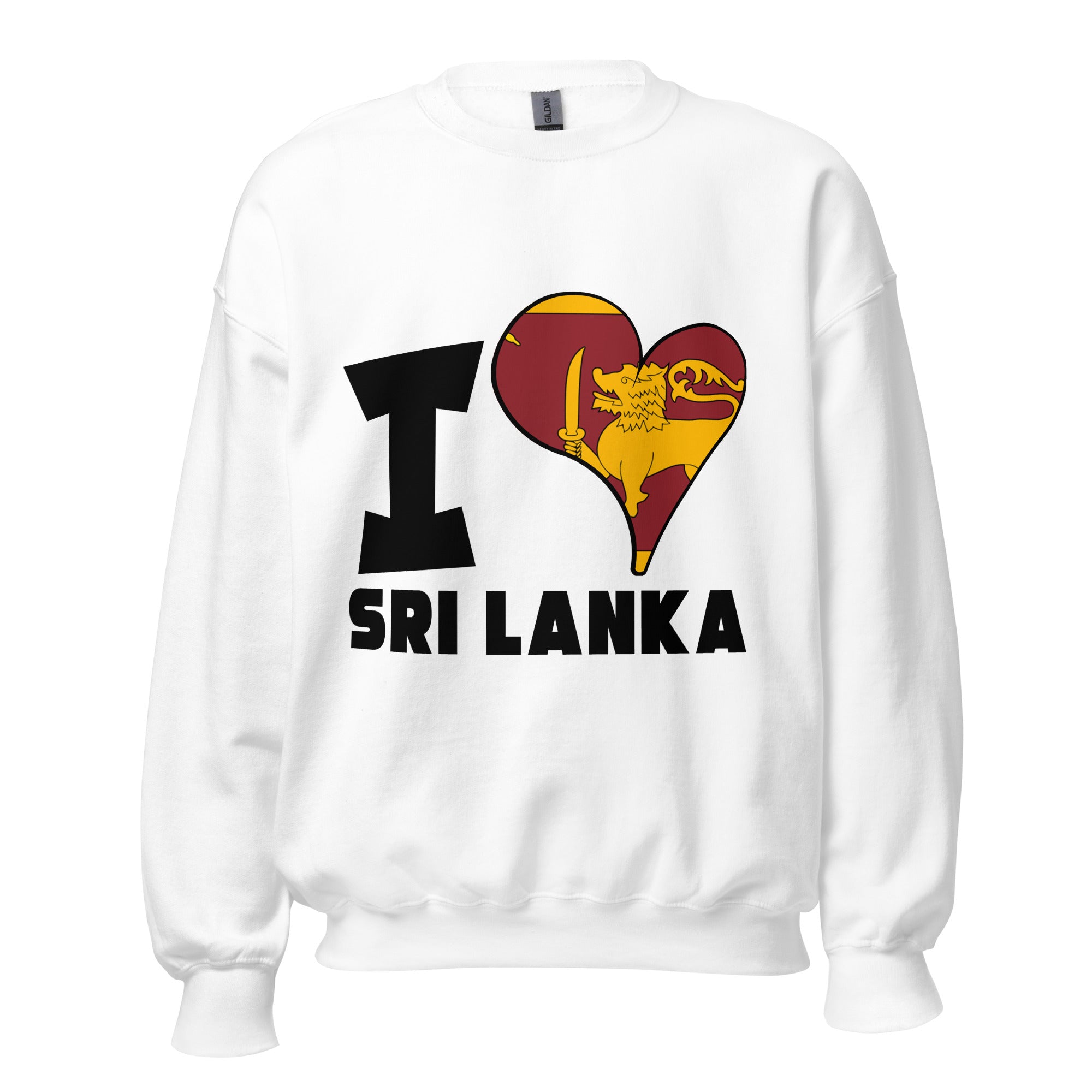 Unisex Sweatshirt - I Love Sri Lanka Flag