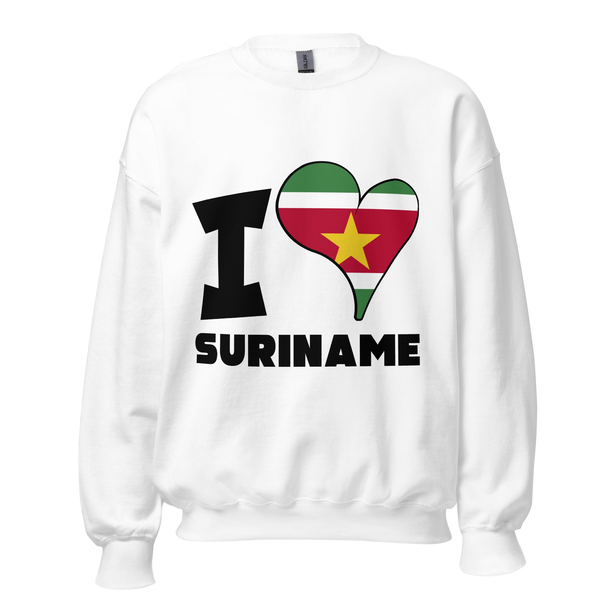 Unisex Sweatshirt - I Love Suriname Flag