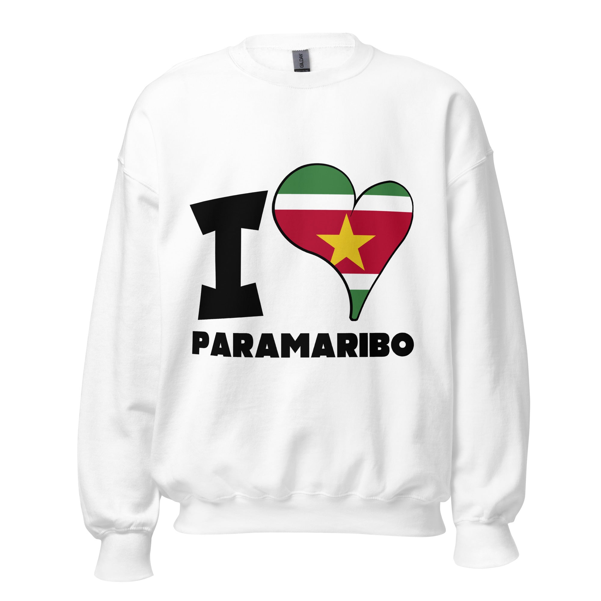 Unisex Sweatshirt - I Love Paramaribo Flag