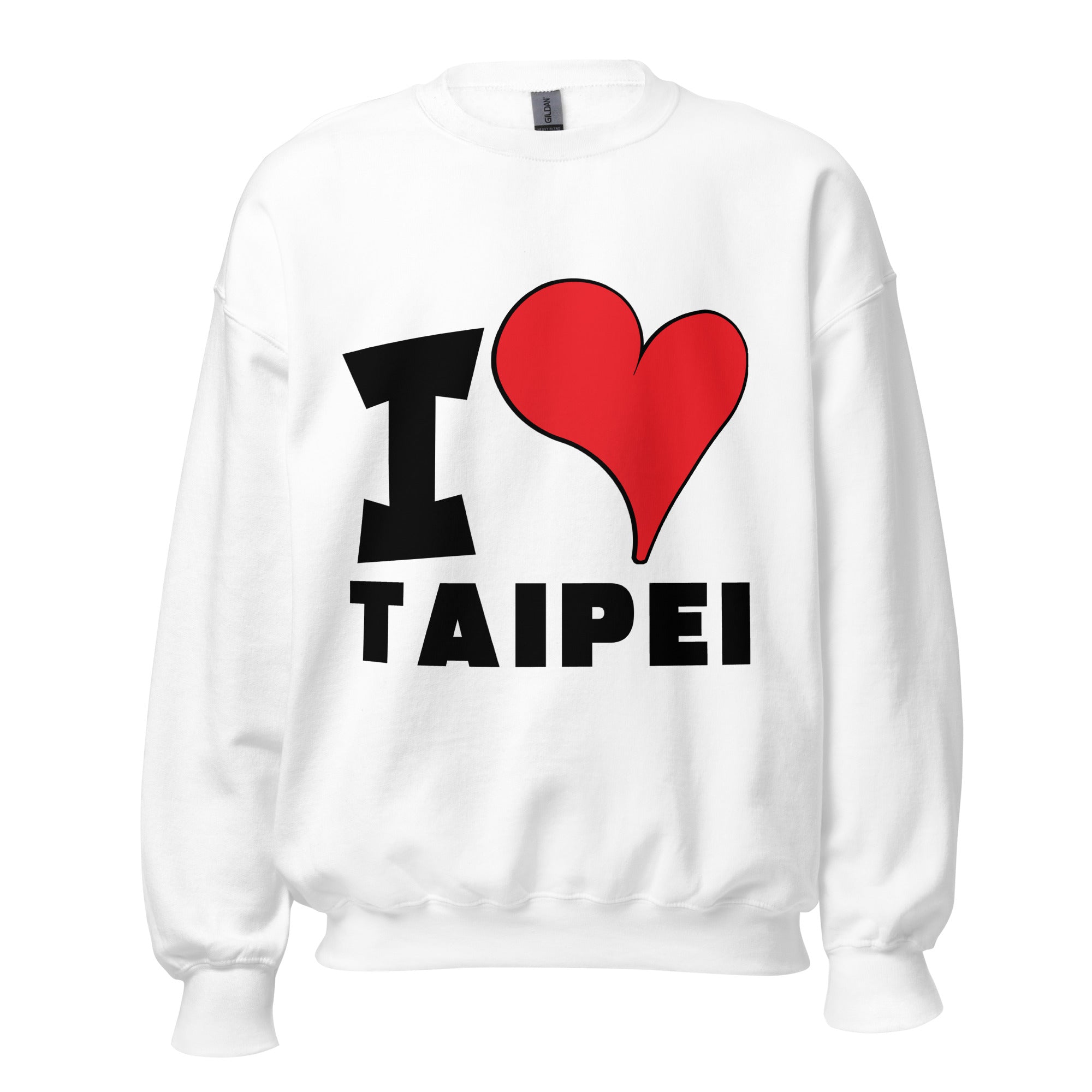 Unisex Sweatshirt - I Love Taipei Red