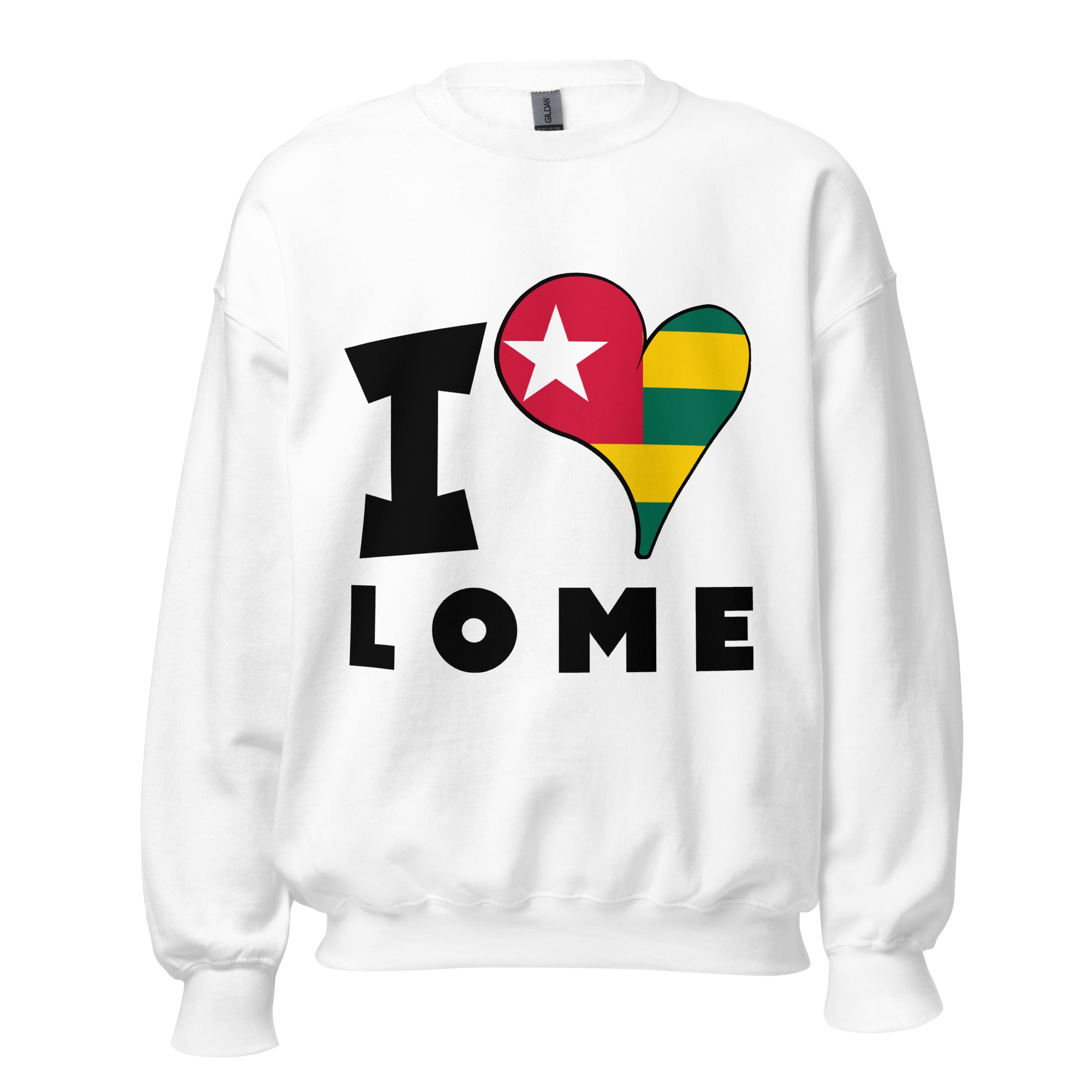 Unisex Sweatshirt - I Love Lomé Flag