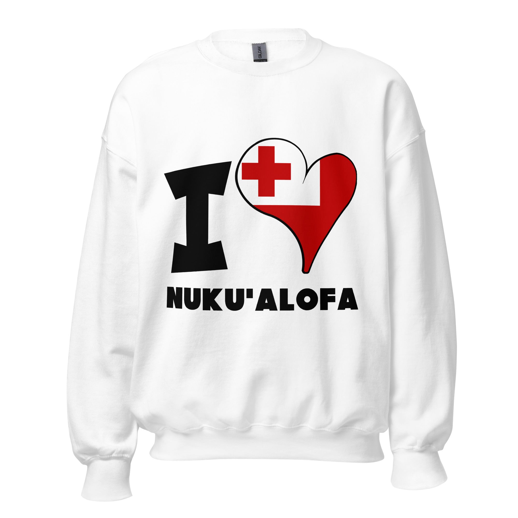 Unisex Sweatshirt - I Love Nuku'alofa Flag