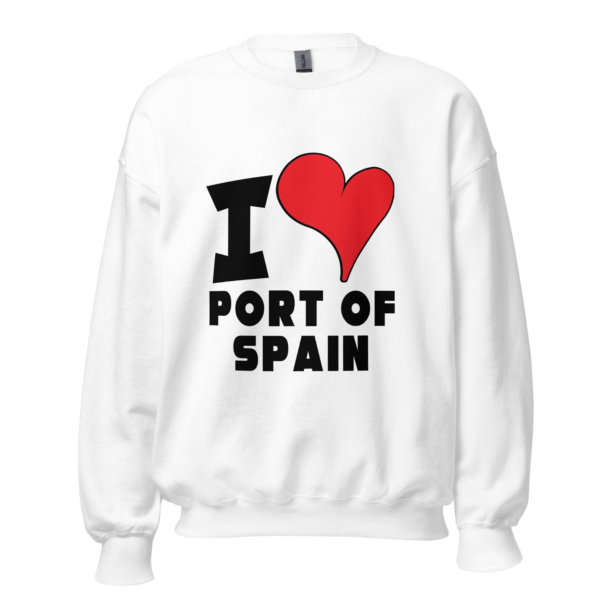 Unisex Sweatshirt - I Love Port of Spain Red