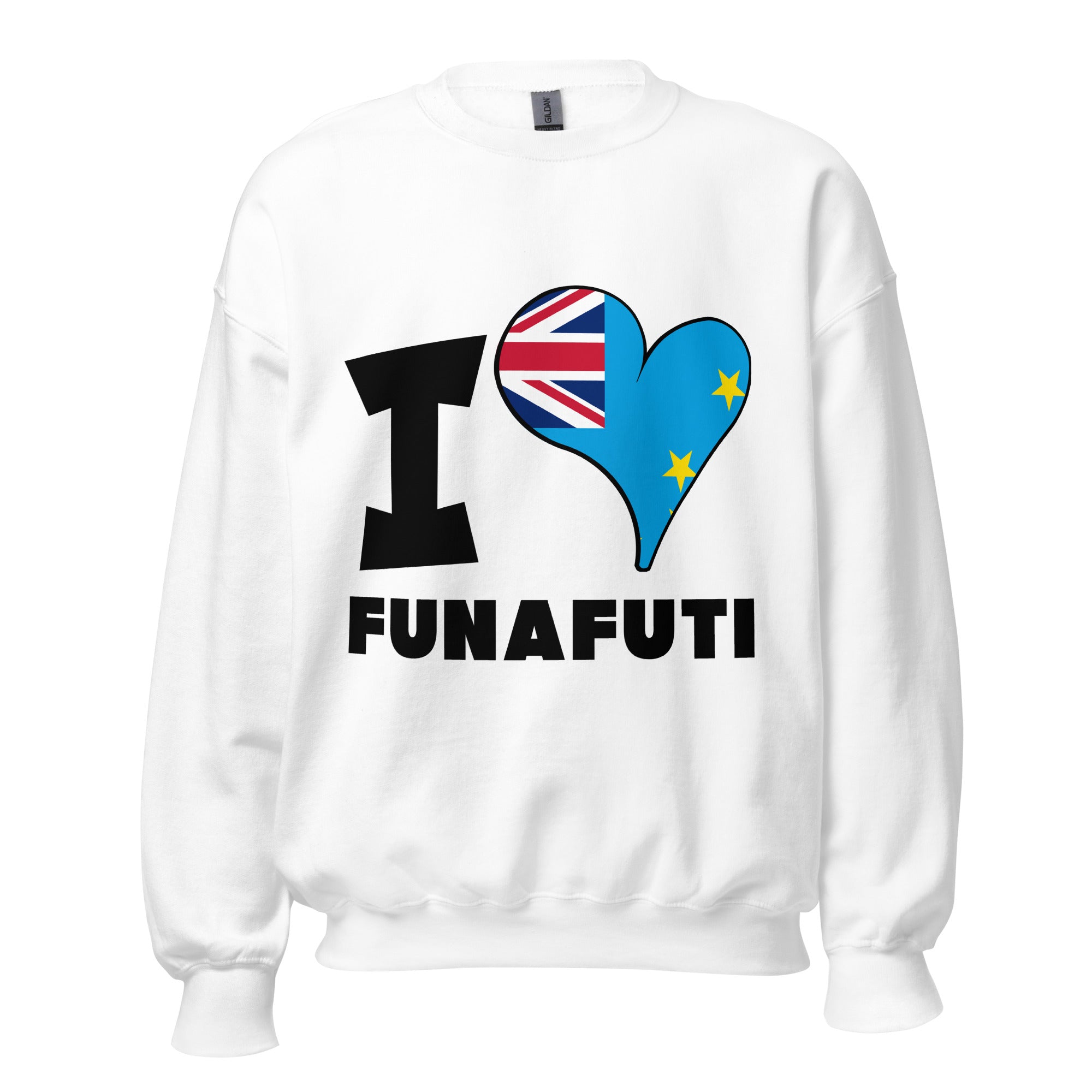 Unisex Sweatshirt - I Love Funafuti Flag