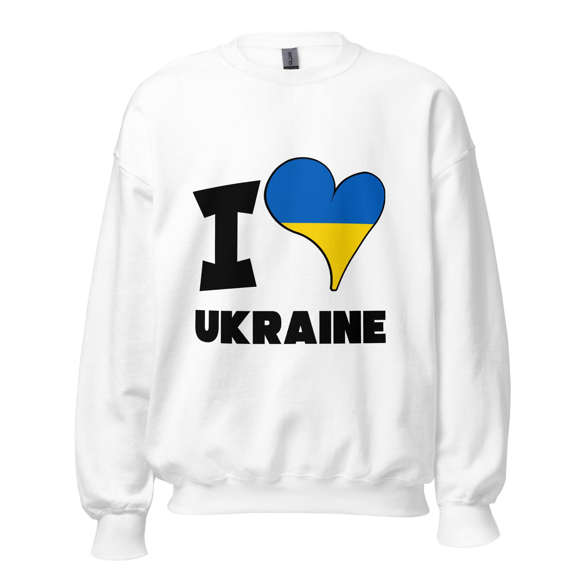 Unisex Sweatshirt - I Love Ukraine Flag