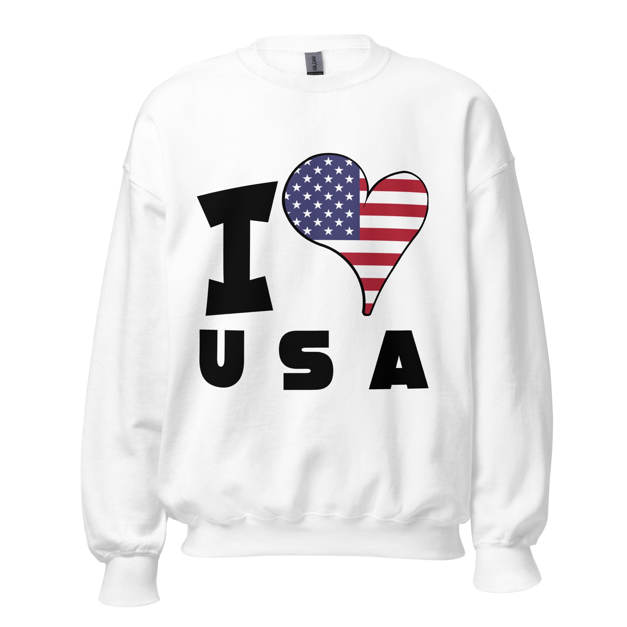 Unisex Sweatshirt - I Love USA Flag