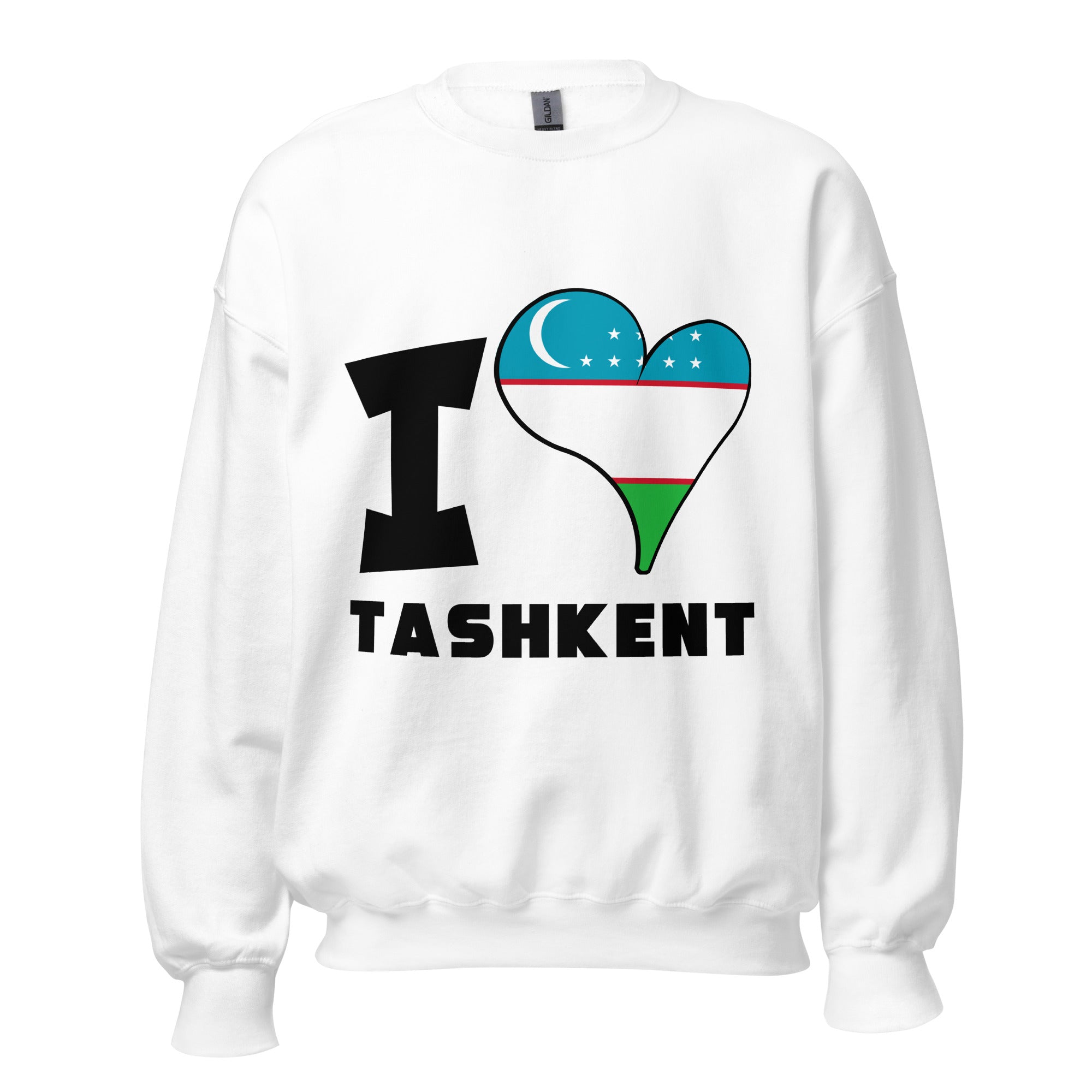 Unisex Sweatshirt - I Love Tashkent Flag