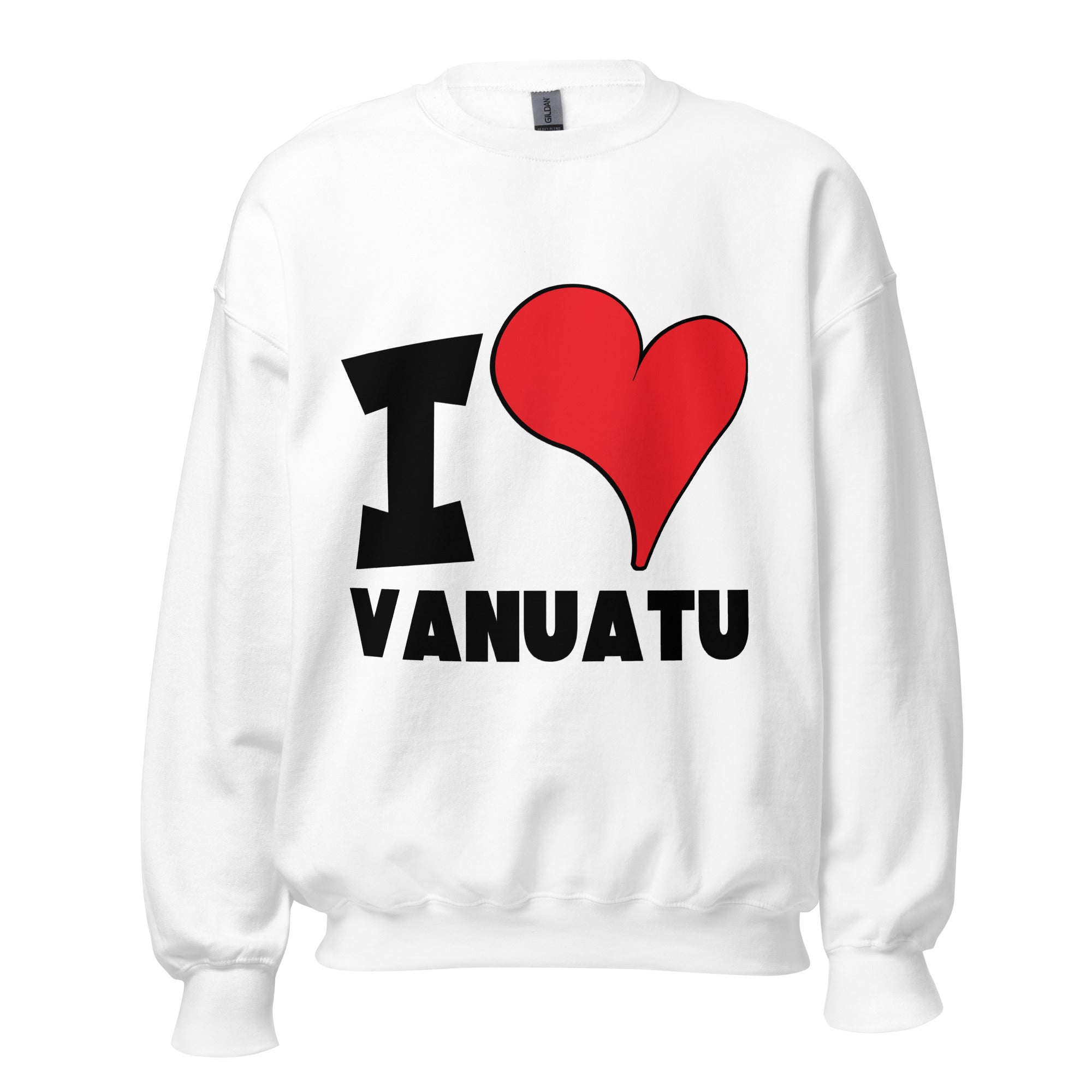 Unisex Sweatshirt - I Love Vanuatu Red