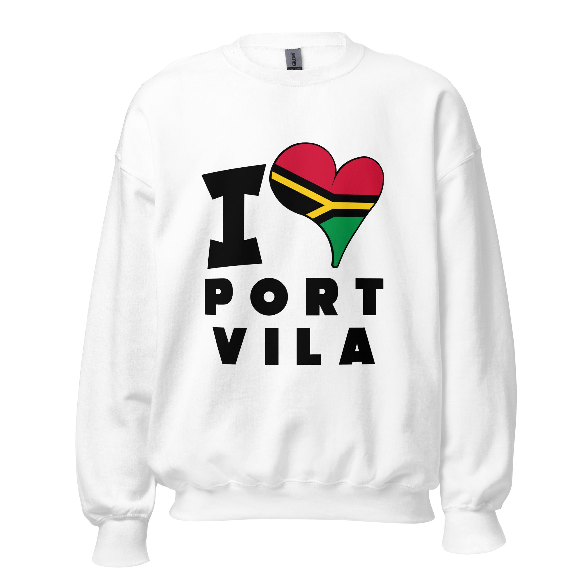 Unisex Sweatshirt - I Love Port Vila Flag