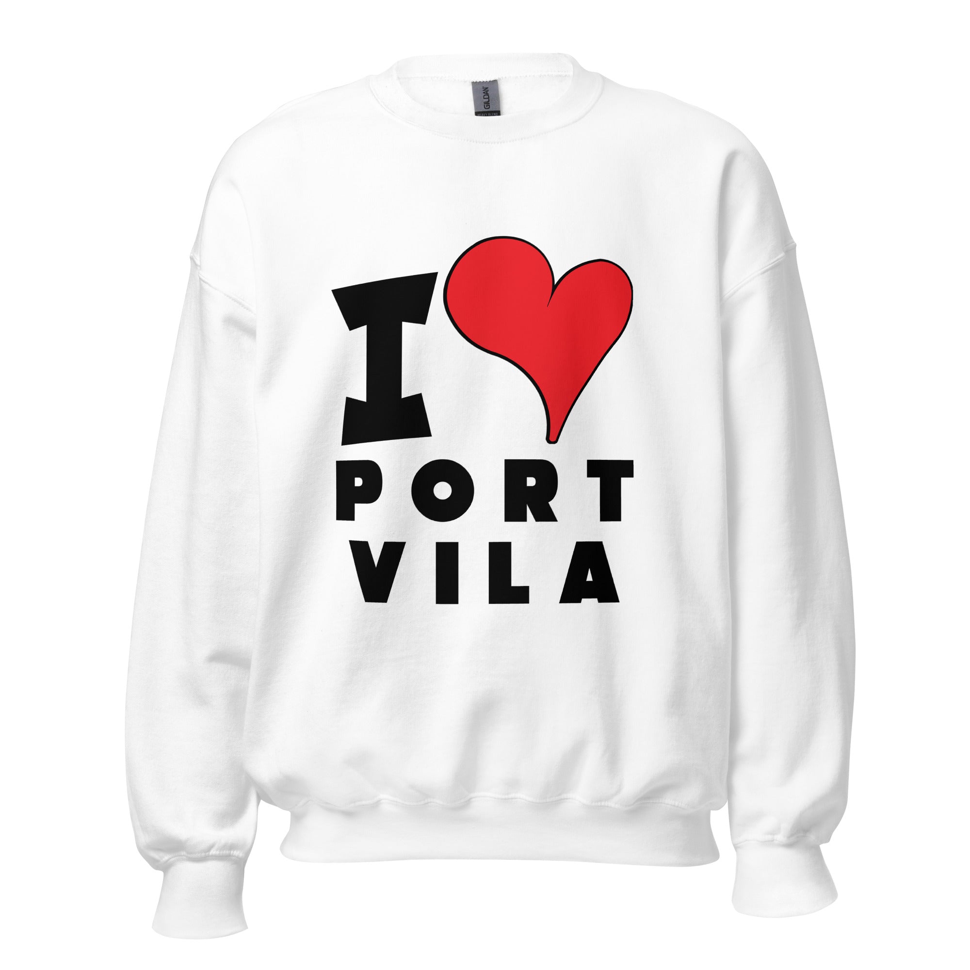 Unisex Sweatshirt - I Love Port Vila Red