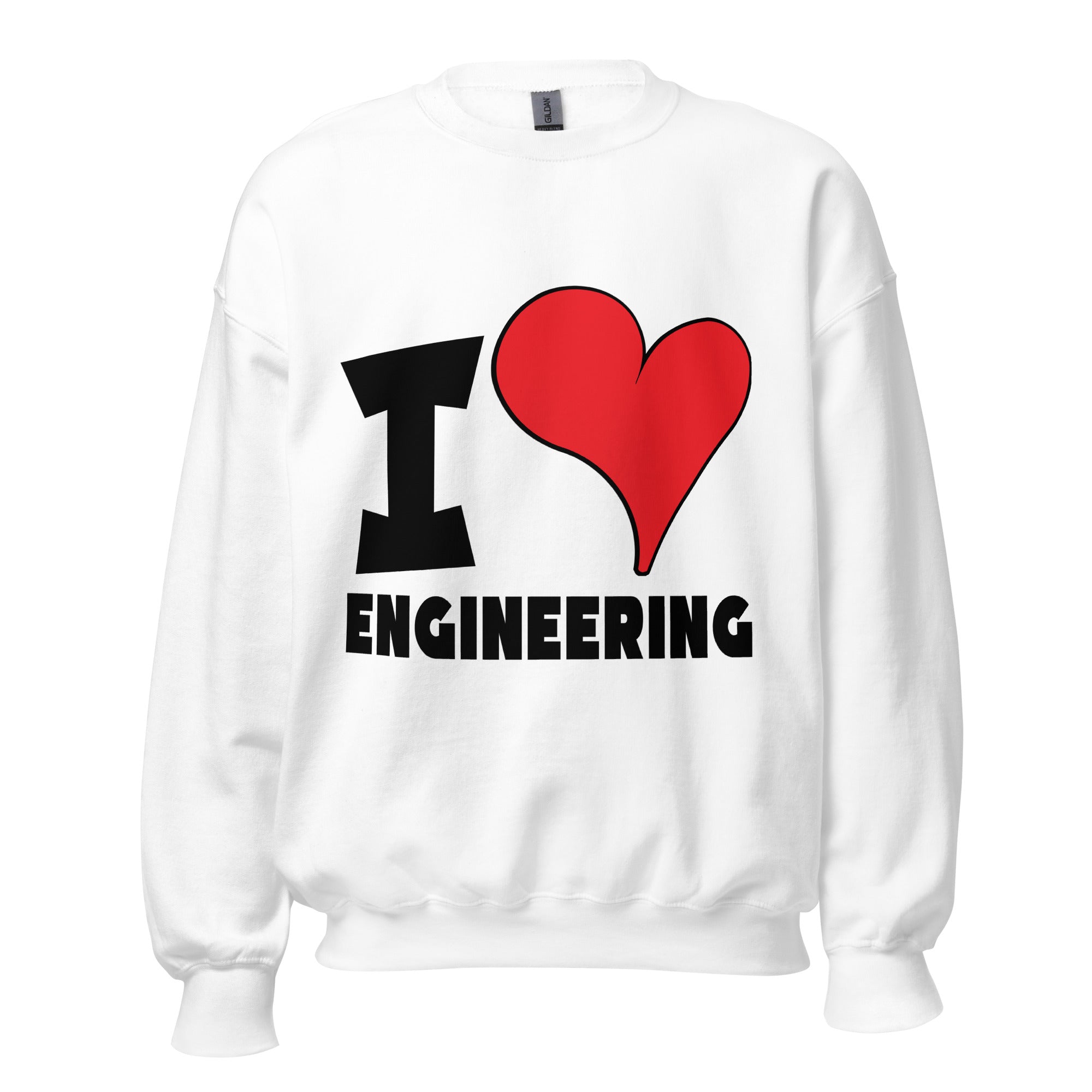 Unisex Sweatshirt - I Love Engineering Red