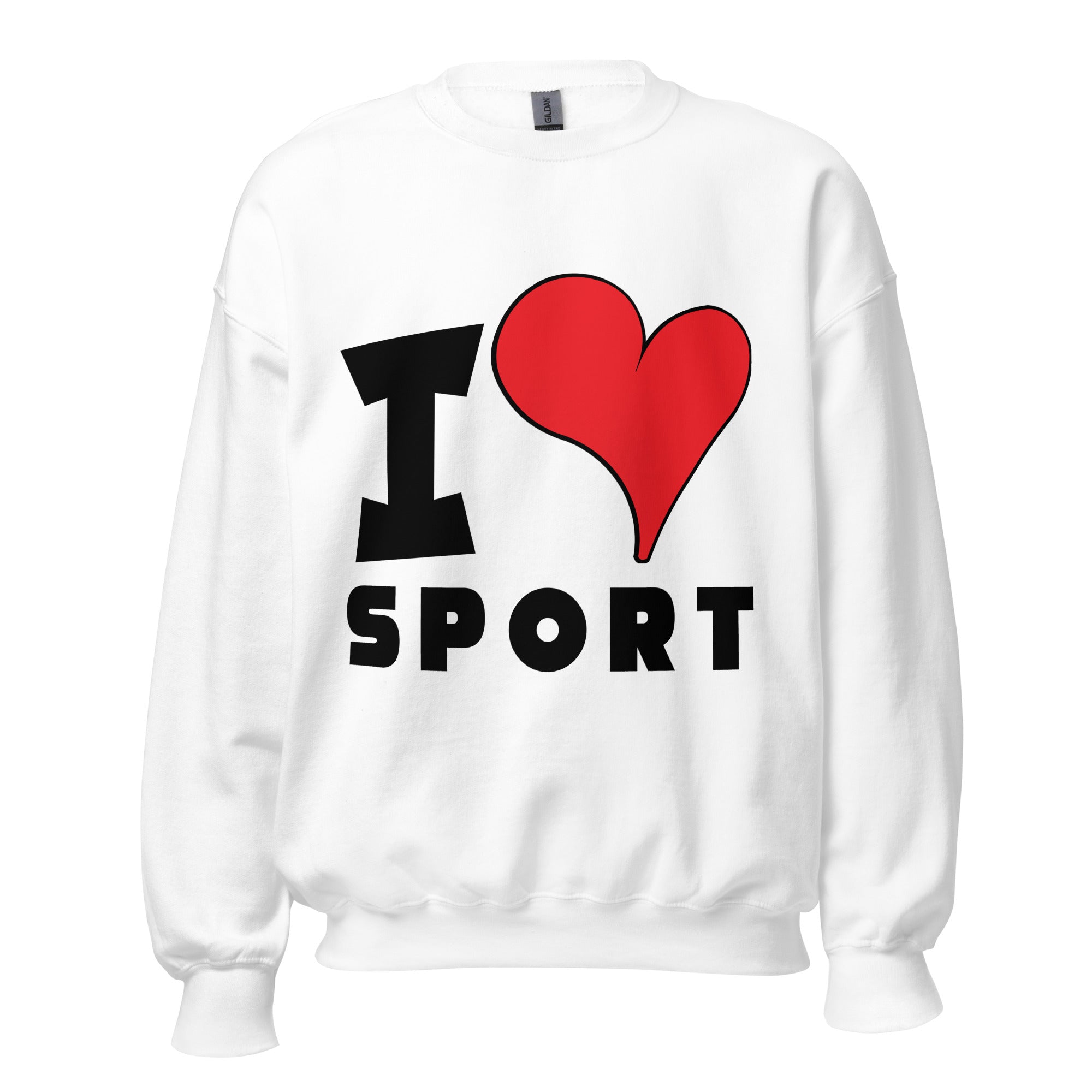 Unisex Sweatshirt - I Love Sport Red